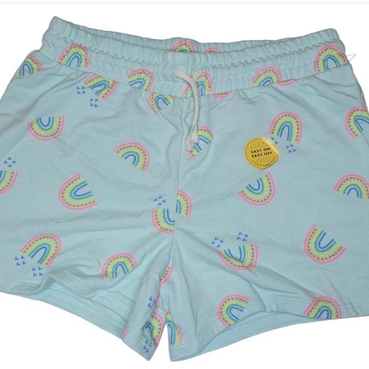 Cat & Jack Girls XXL (18) Rainbow Shorts Mint Green - Depop
