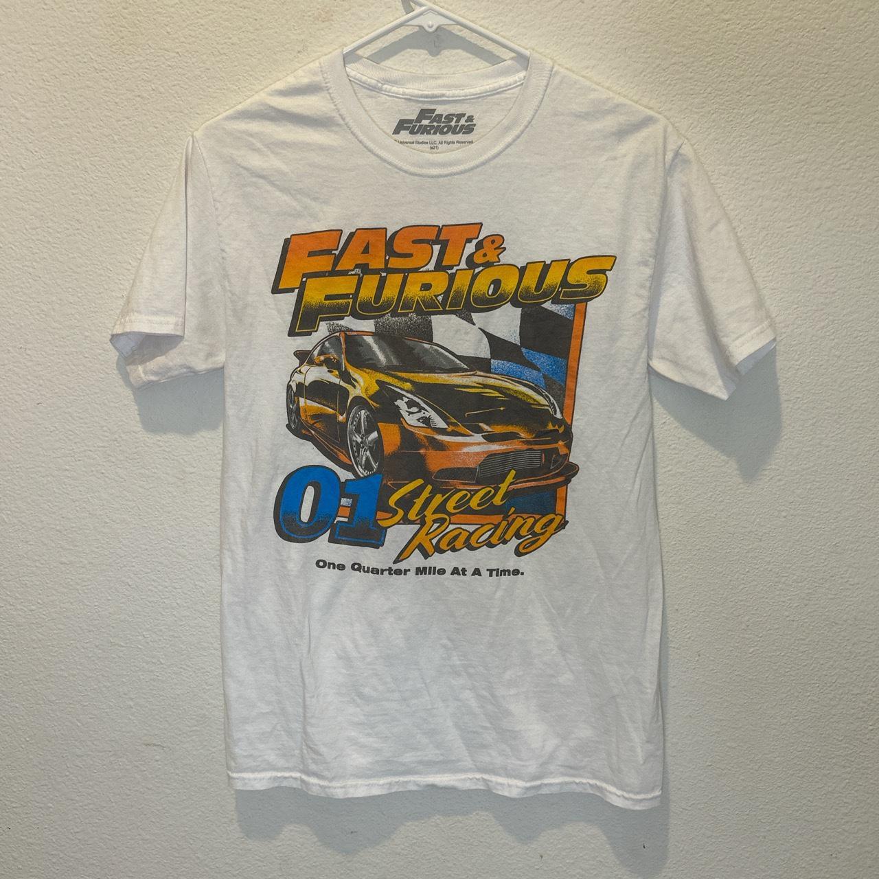 VINTAGE WOMENS FAST & FURIOUS RACING T-SHIRT - Depop