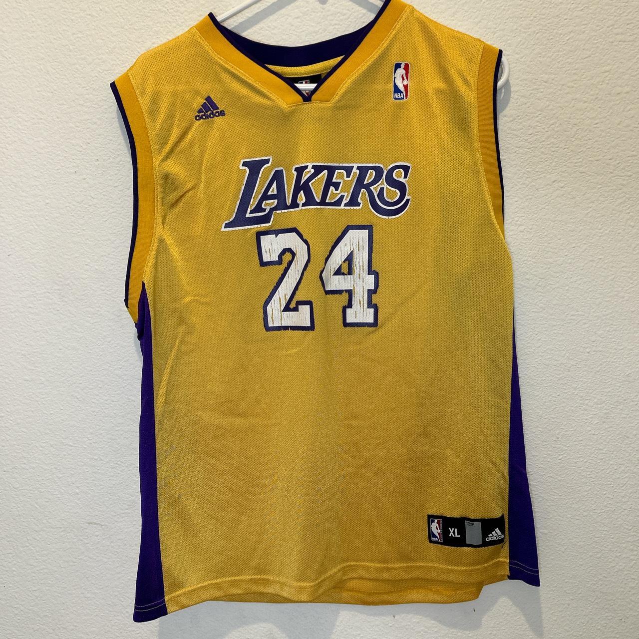 ADIDAS KOBE BRYANT LAKERS JERSEY YOUTH XL FITS LIKE... - Depop