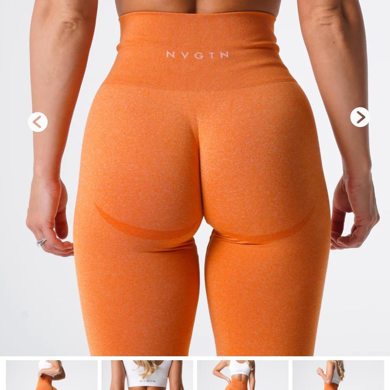 Nvgtn Curve Seamless leggings in burnt orange size - Depop