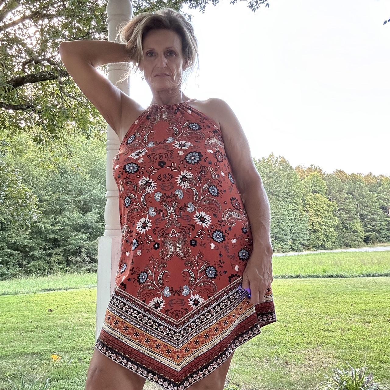 Red Bandana Halter Dress