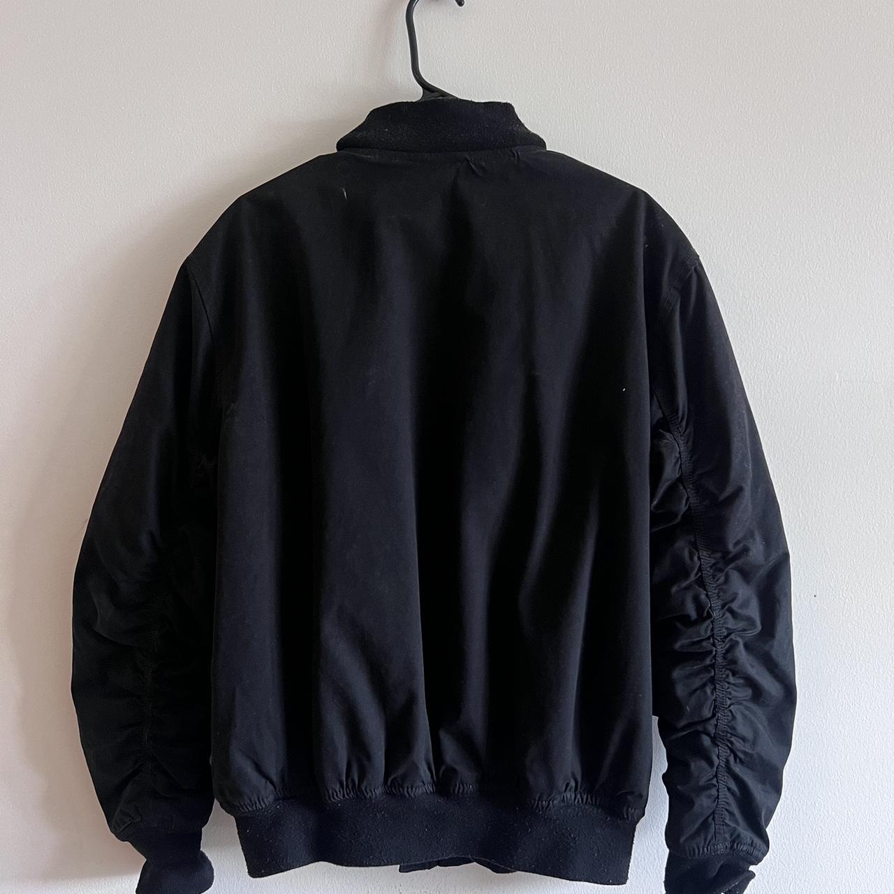 H.m.m04です！！ TRD MRK black bomber jacket. Dual zipper. Wide body | Depop