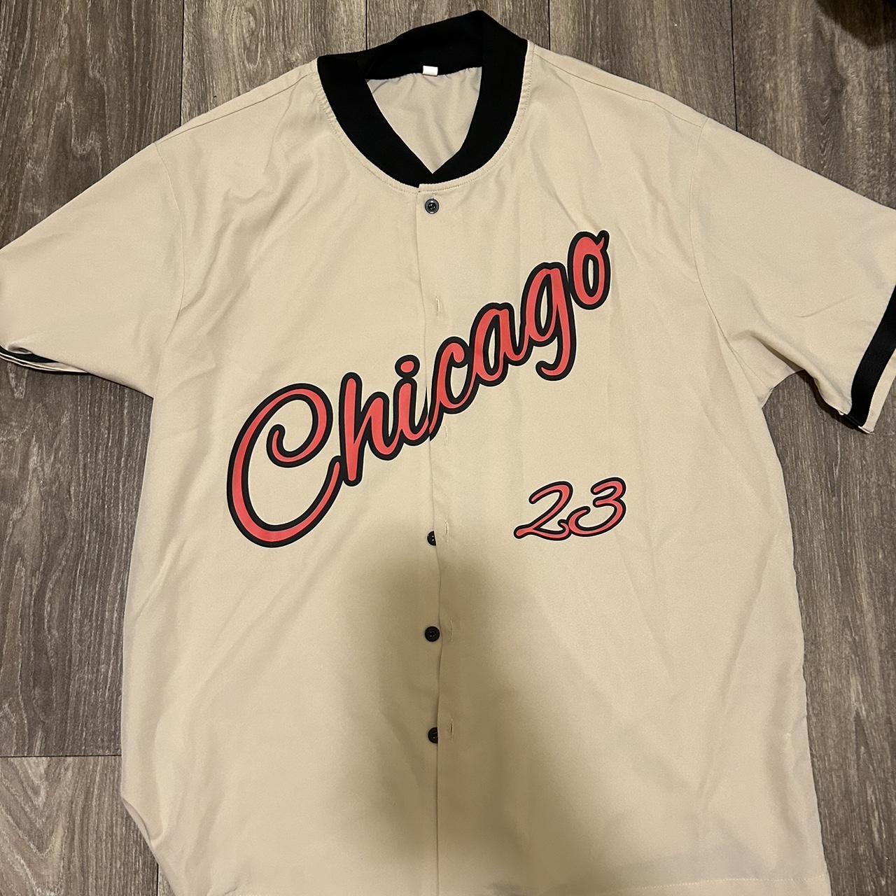 Cream Chicago jersey - Depop