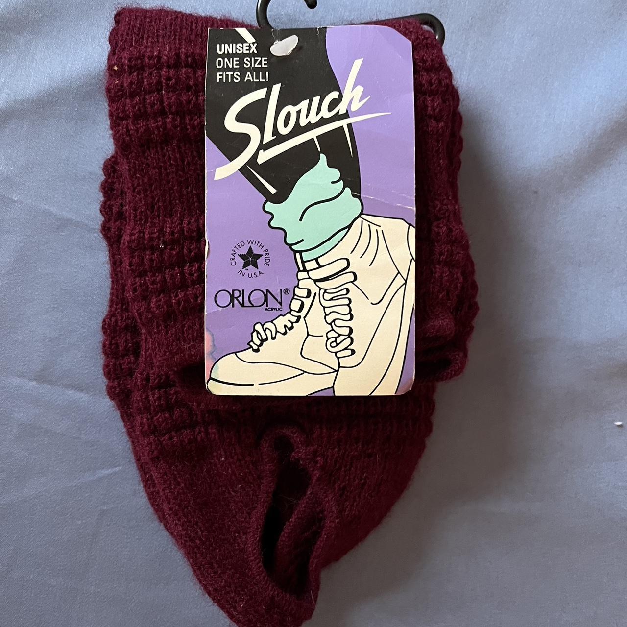 Men's Burgundy and Red Socks Depop