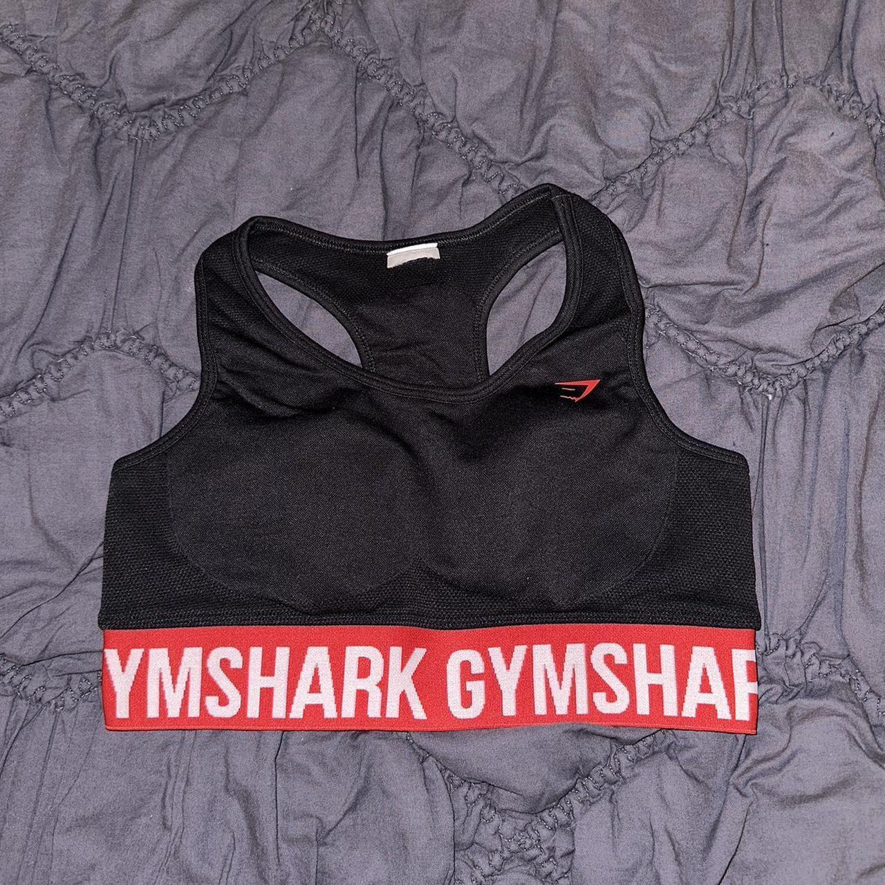 Gymshark Women's Black and Red Bra