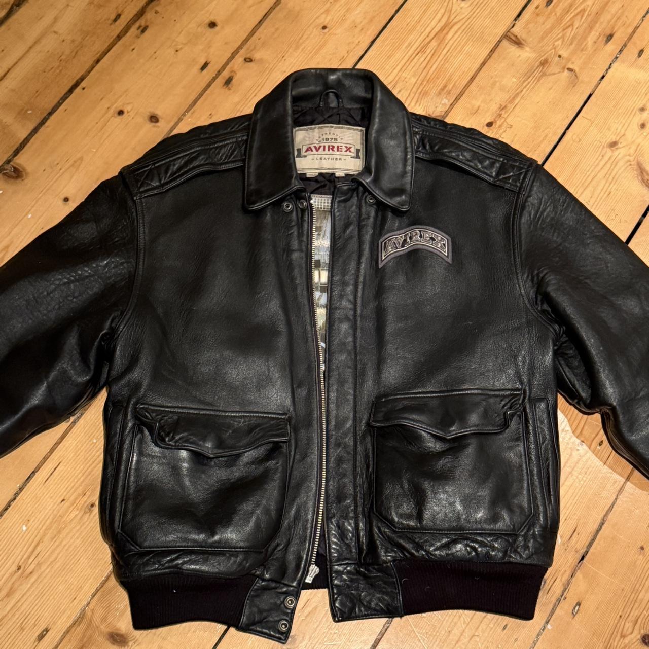 希少 AVIREX Nitro-Run Leather Jacket NEW Avirex Men's Style