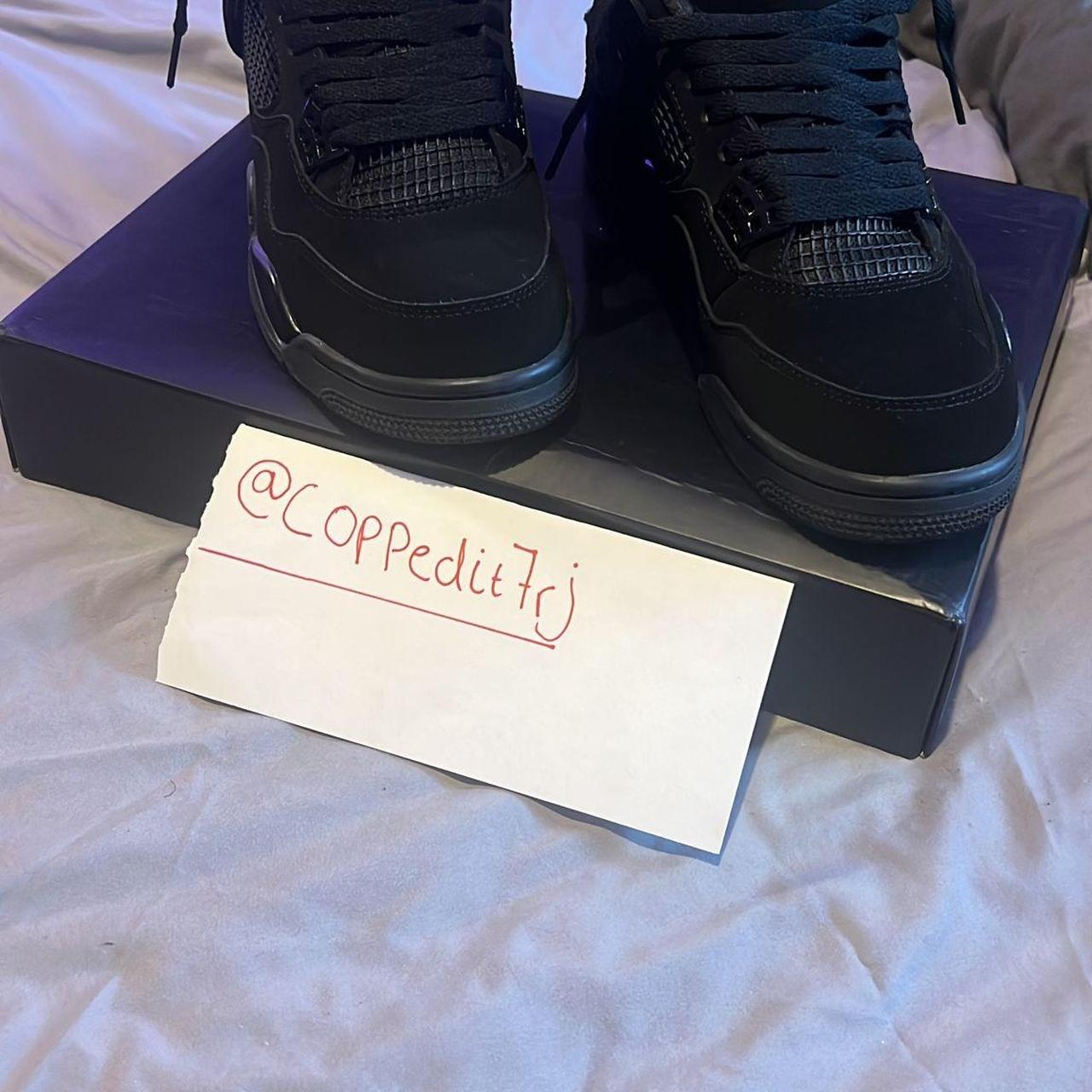 black cats jordan 4 kids size 7