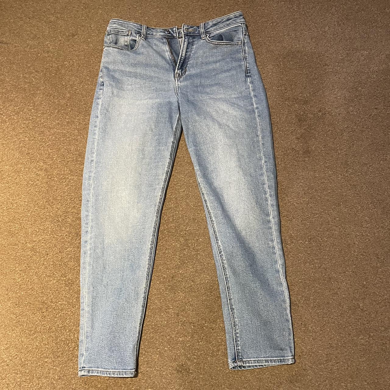 American Eagle Stretch Mom Jean - medium wash blue -... - Depop