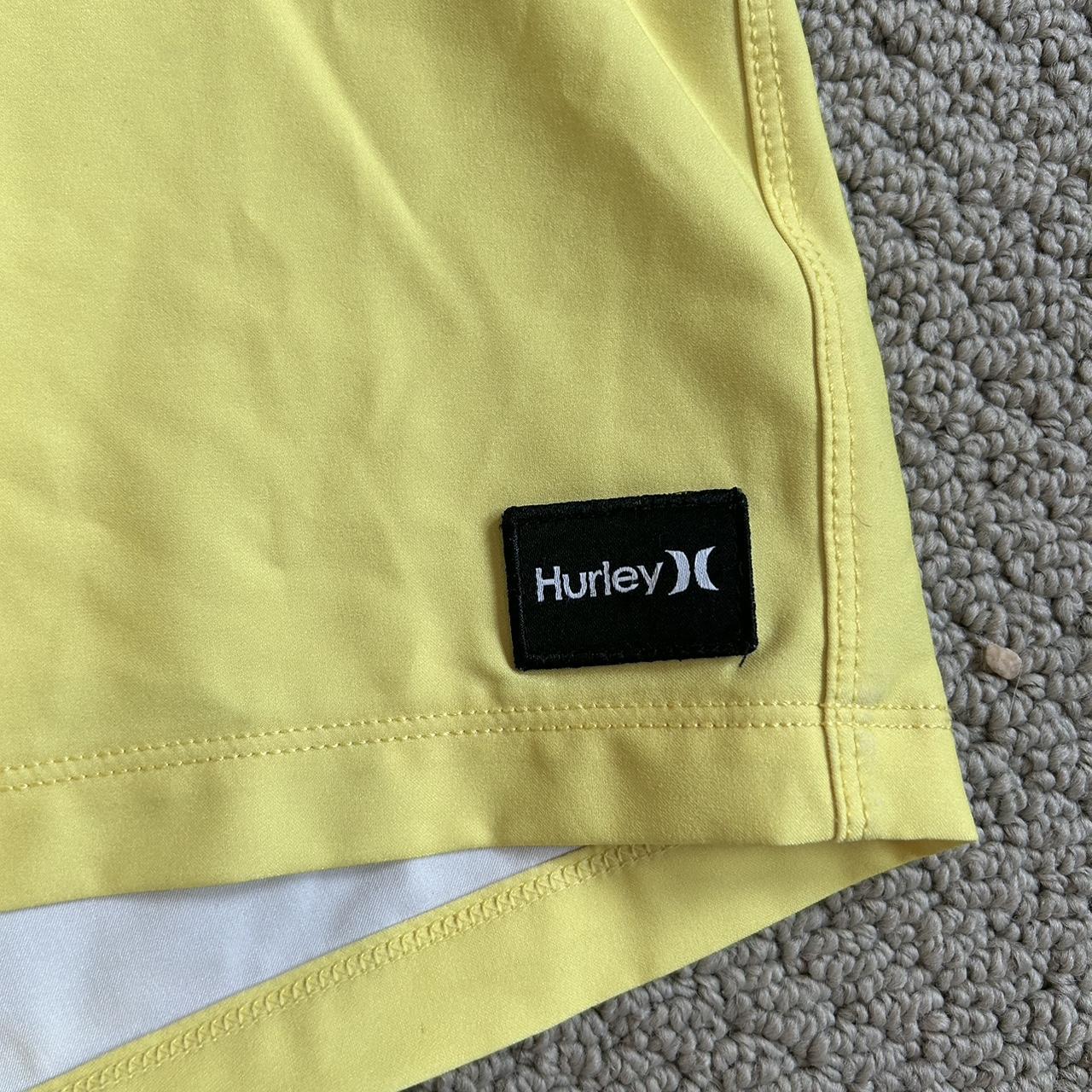 Hurley Men's Yellow Swimbriefsshorts Depop
