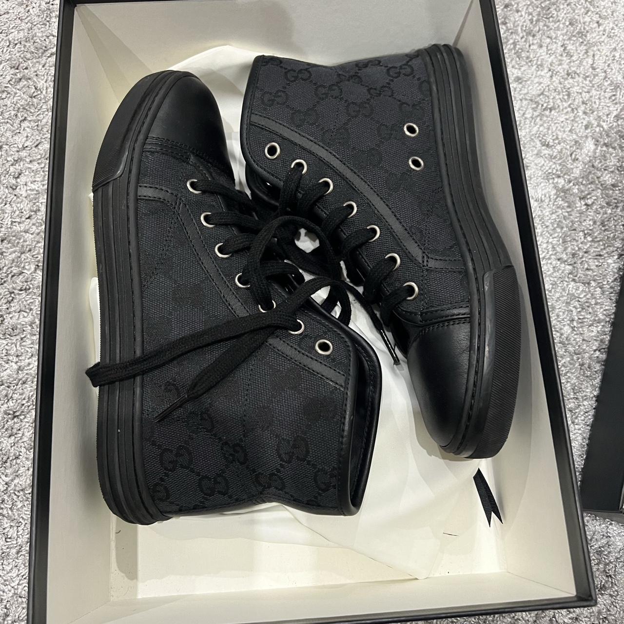 Brand new black logo gucci high tops. Current season... - Depop