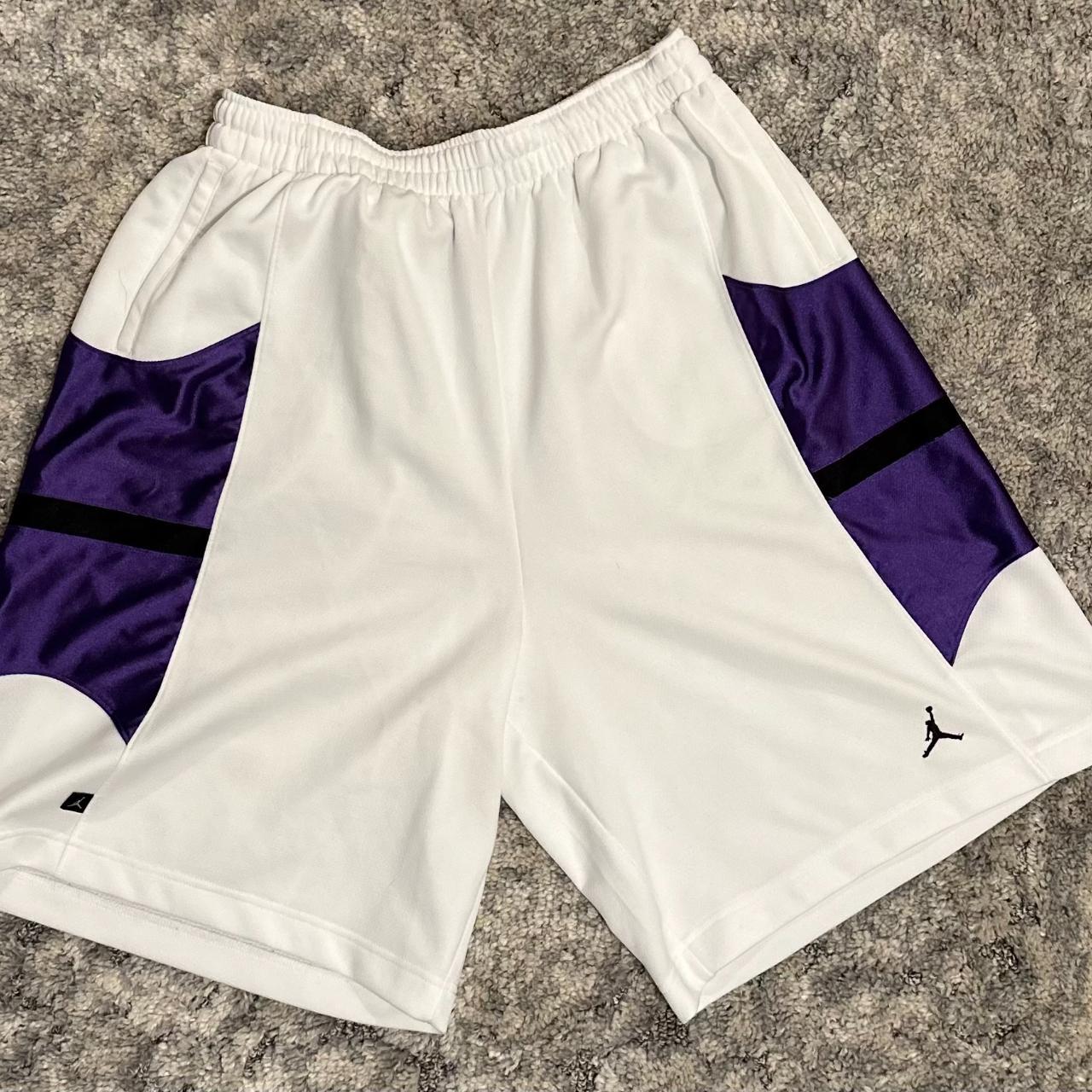 purple jordan shorts mens