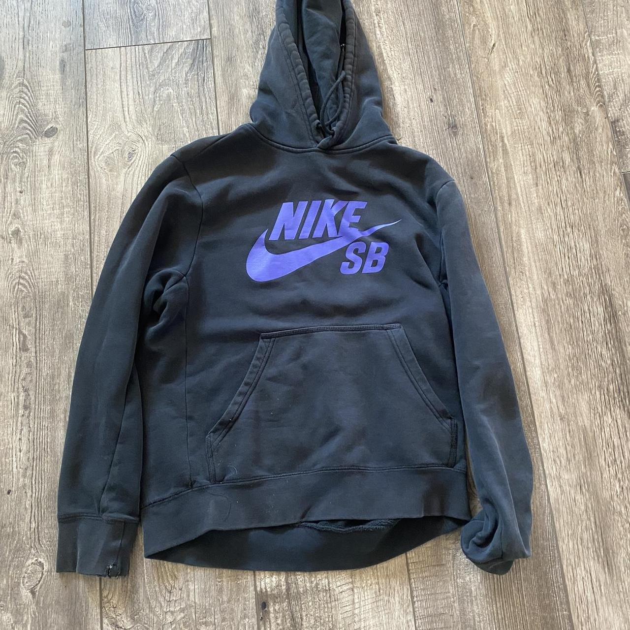 Nike sb hoodie black and purple Depop