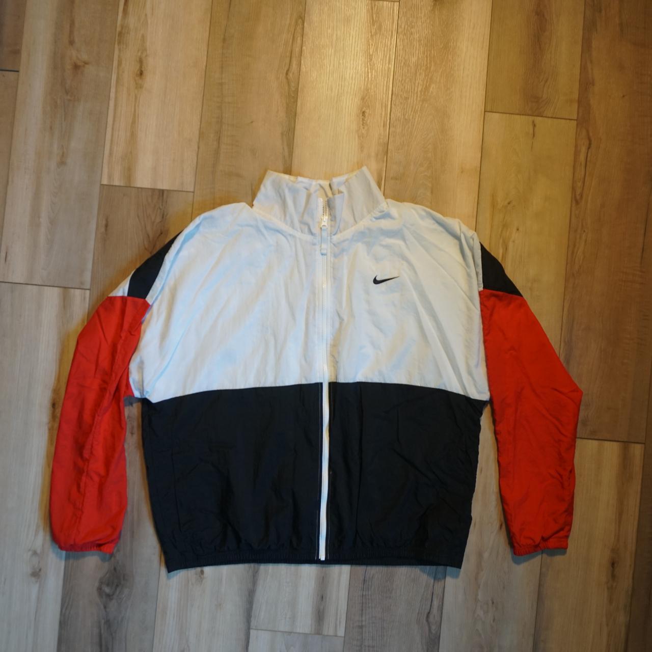 mens red and white nike shirt