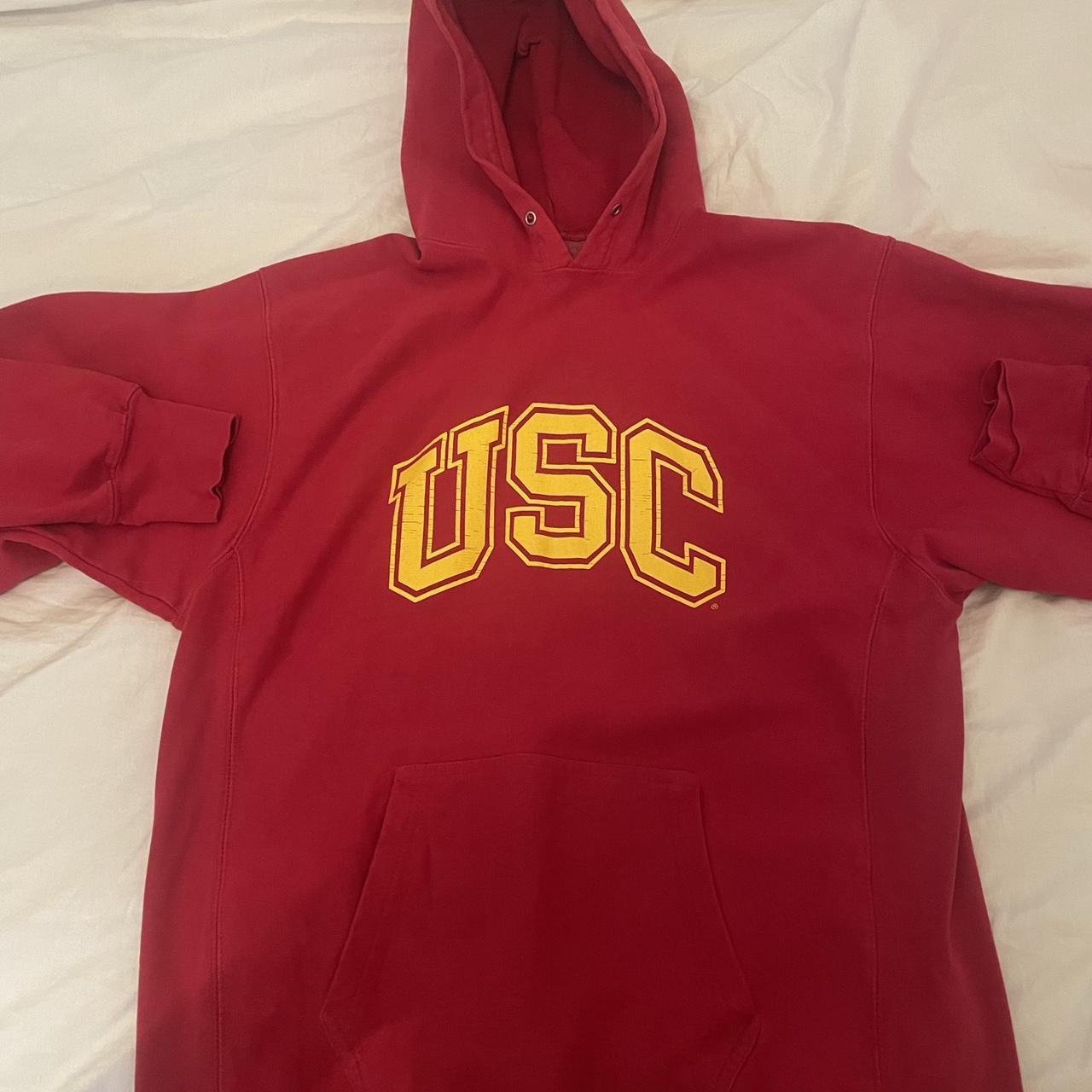 USC trojans hoodie, XL. 9/10 condition slight... - Depop