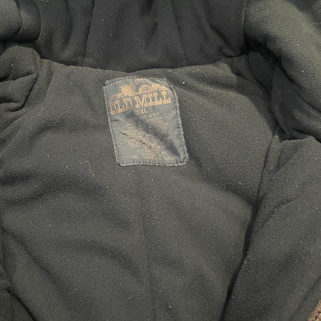Brown workwear jacket DESCRIPTION: Old mill Fits... - Depop