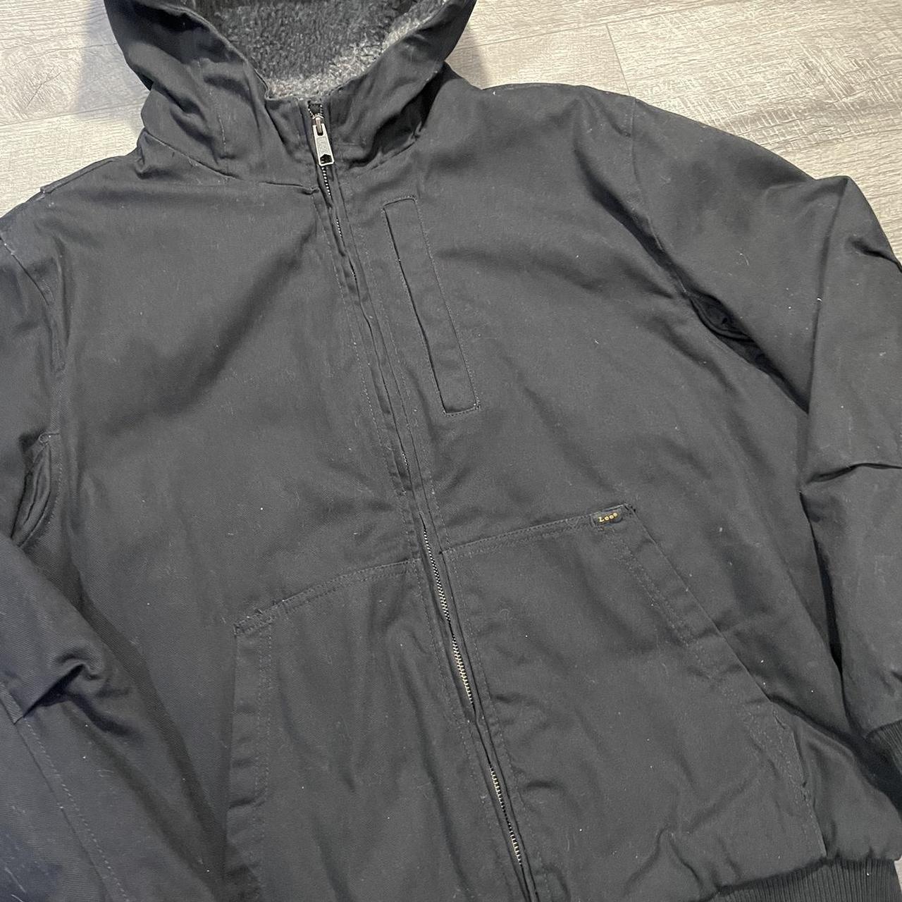 Workwear jacket DESCRIPTION: Black Sherpa lining... - Depop