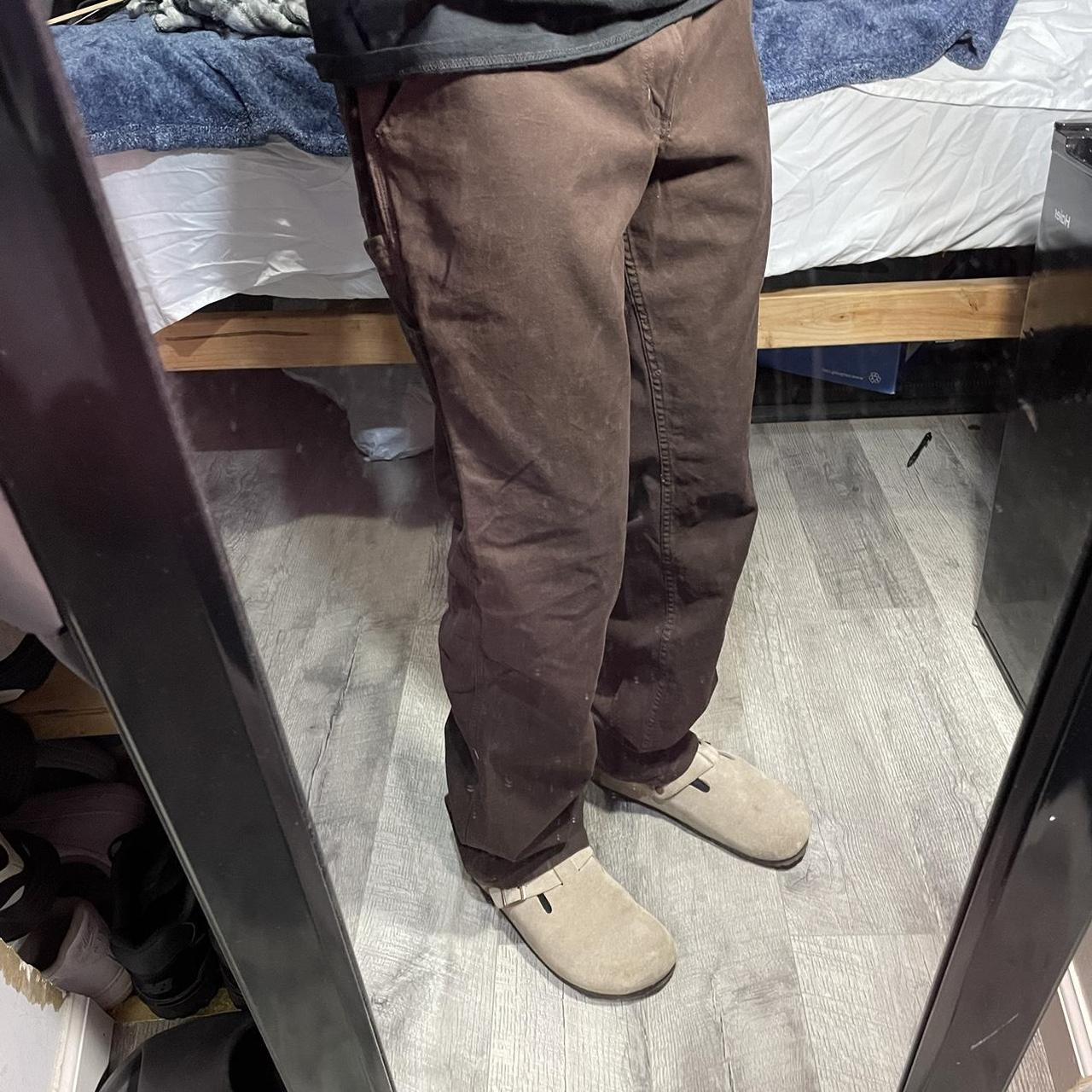 brown Carhartt pants DESCRIPTION: Women’s size 14... - Depop