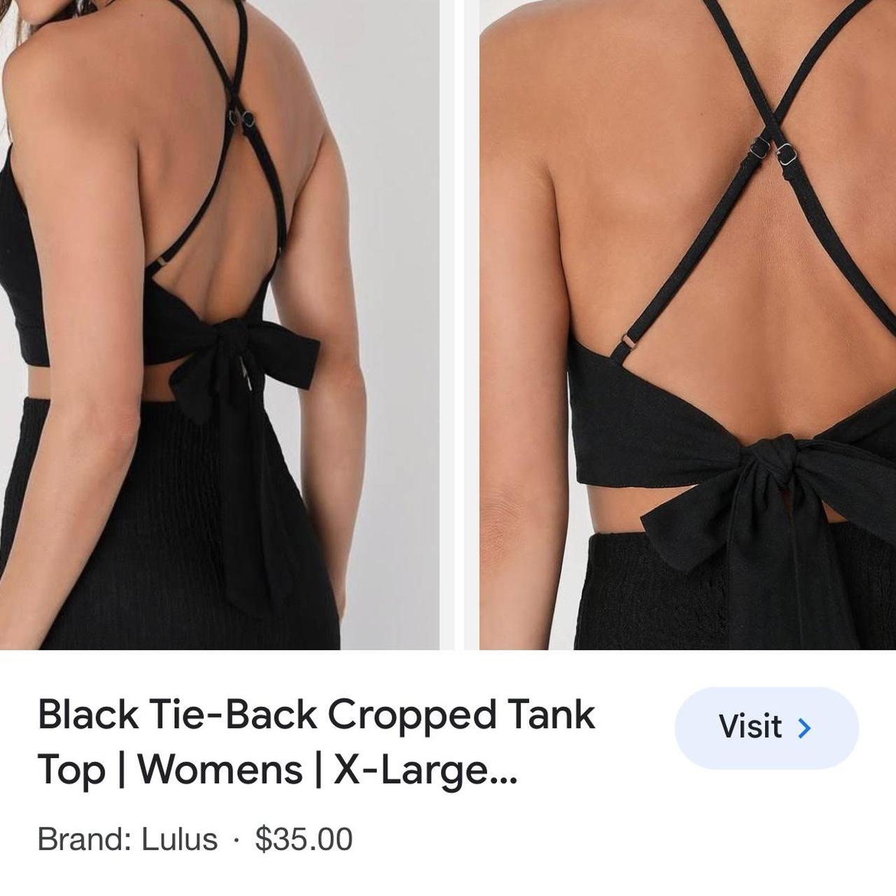 Black Top - Tie-Back Top - Crop Top - Tank Top - Sleeveless Top - Lulus