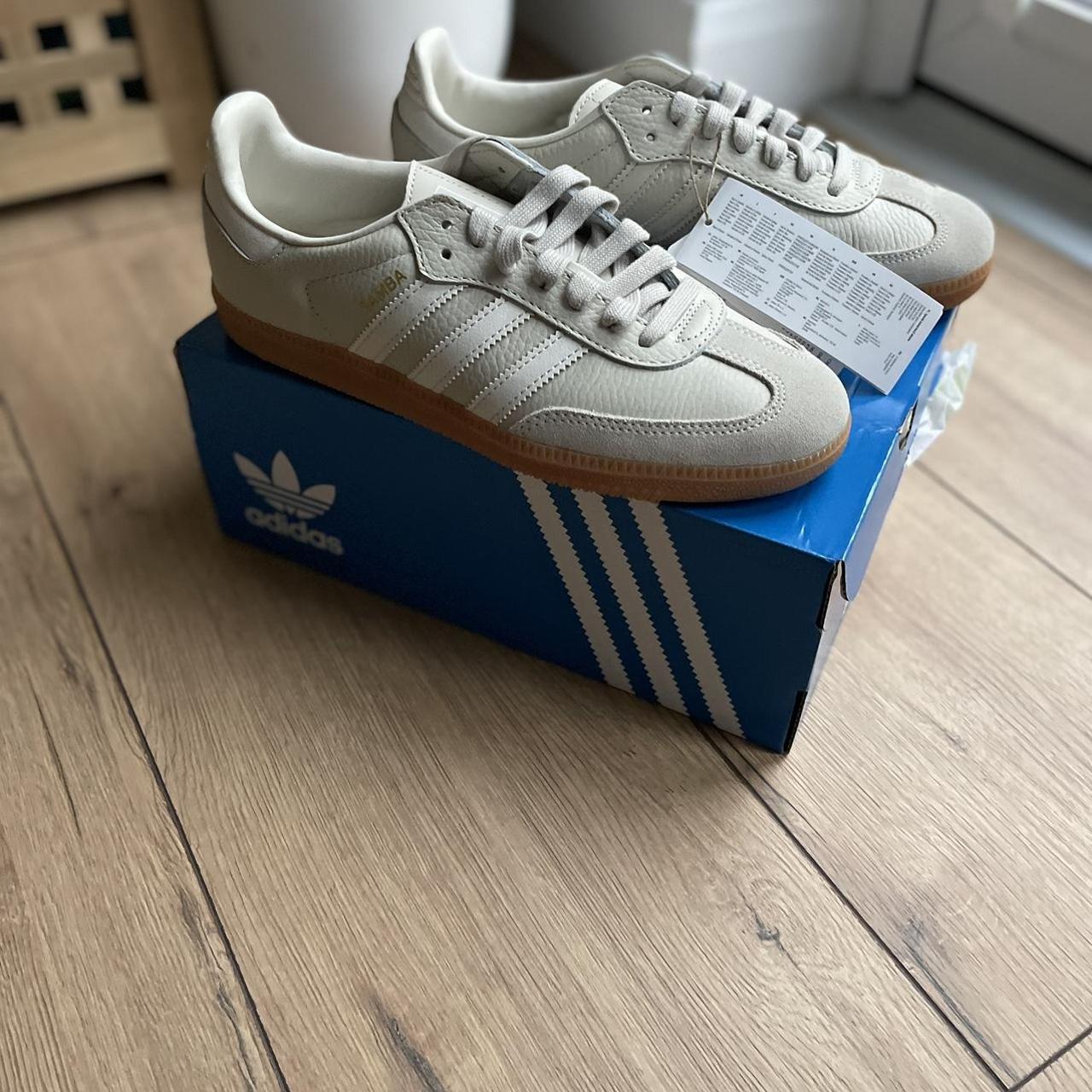 ADIDAS SAMABA OG aluminium beige Uk 5 Fast... - Depop