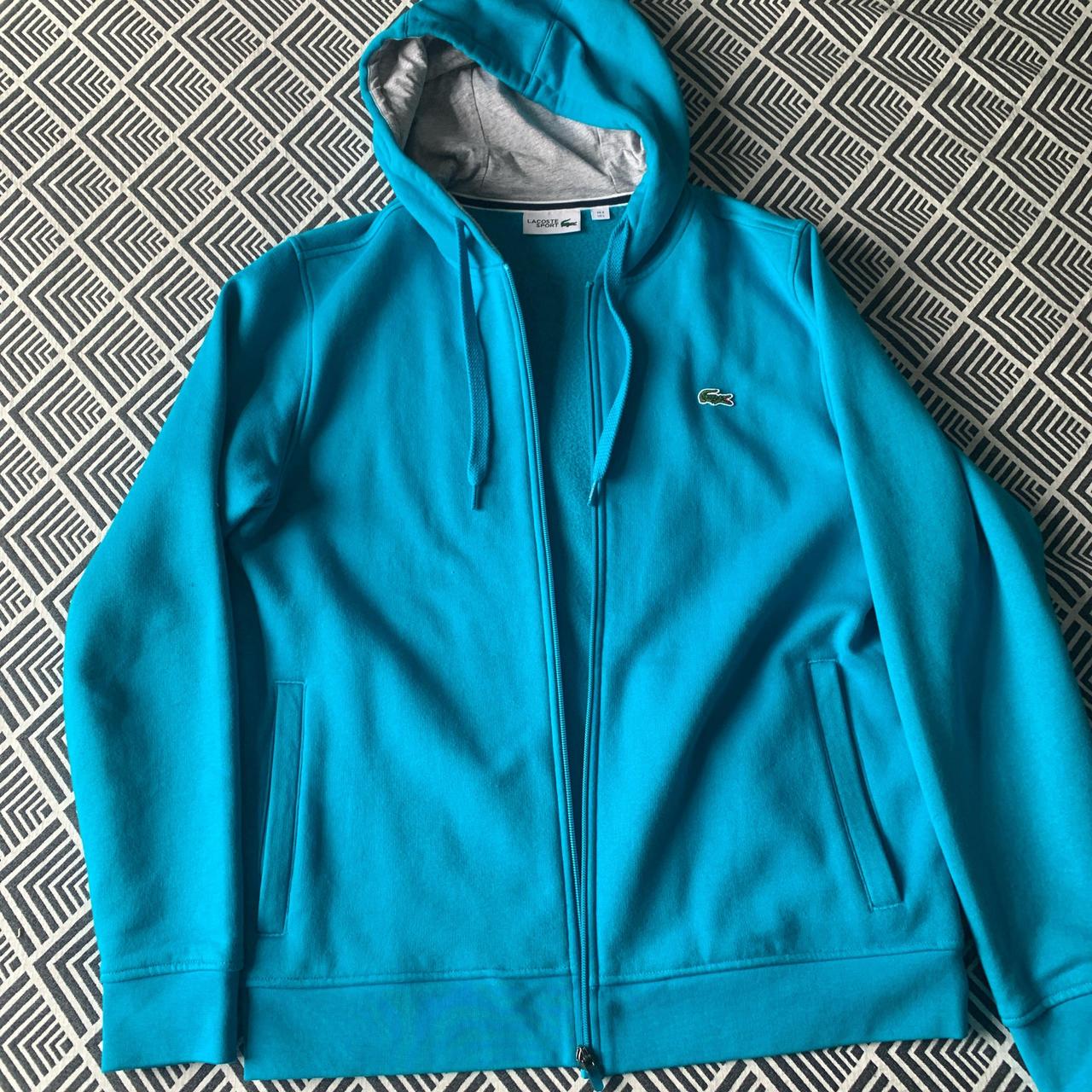 Mens Lacoste Full Zip Up sale Fleece Hoodie size XLarge