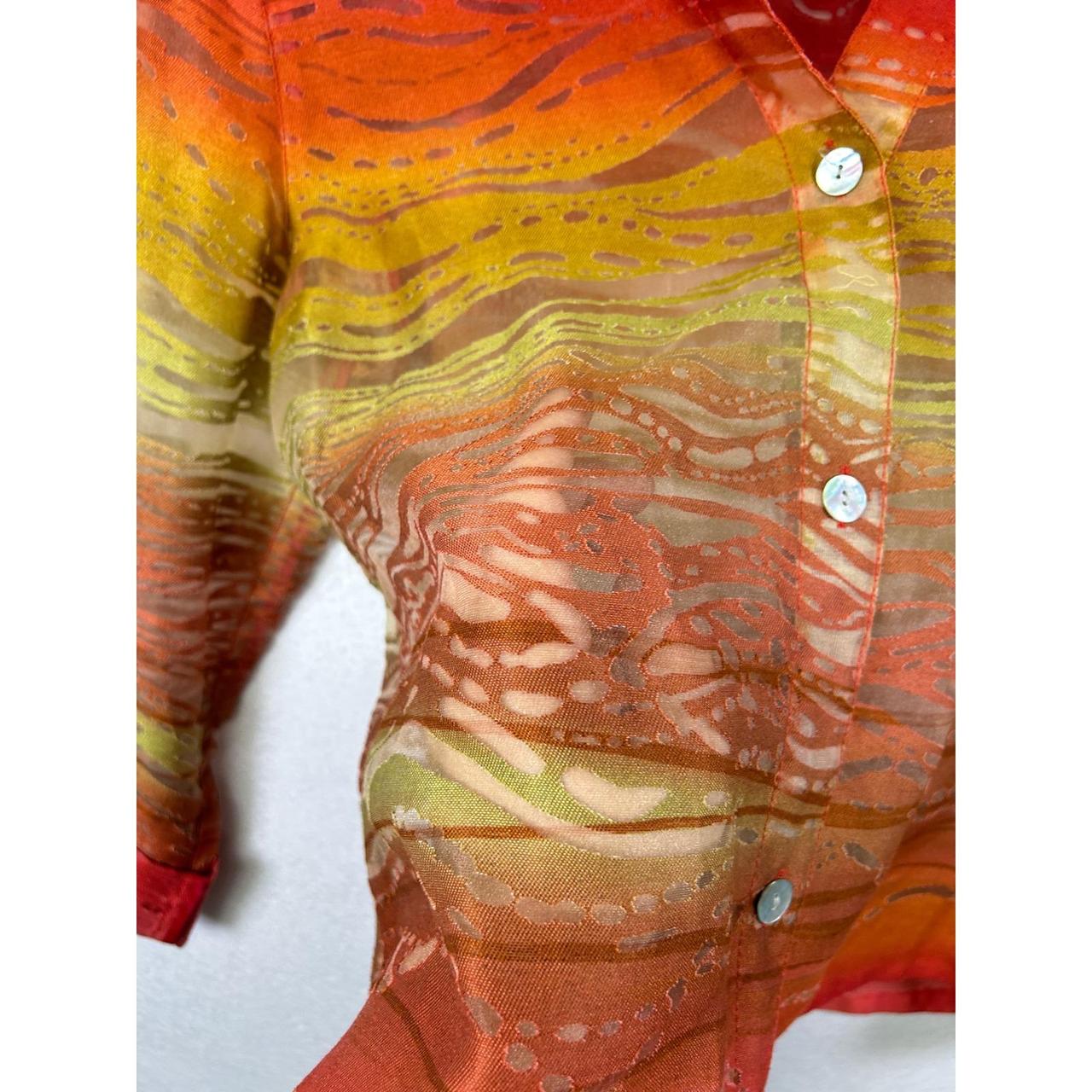 Ruby Rd. Women's Blouse - Orange/Yellow - 8 – Rub… - image 6