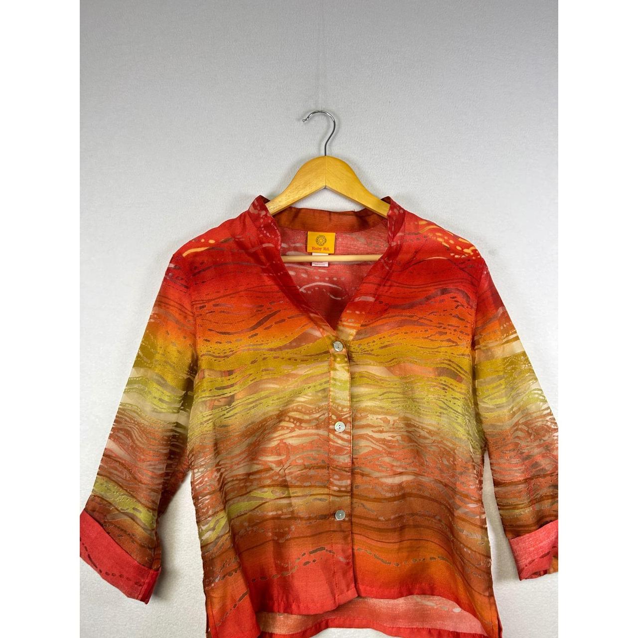 Ruby Rd. Women's Blouse - Orange/Yellow - 8 – Rub… - image 5