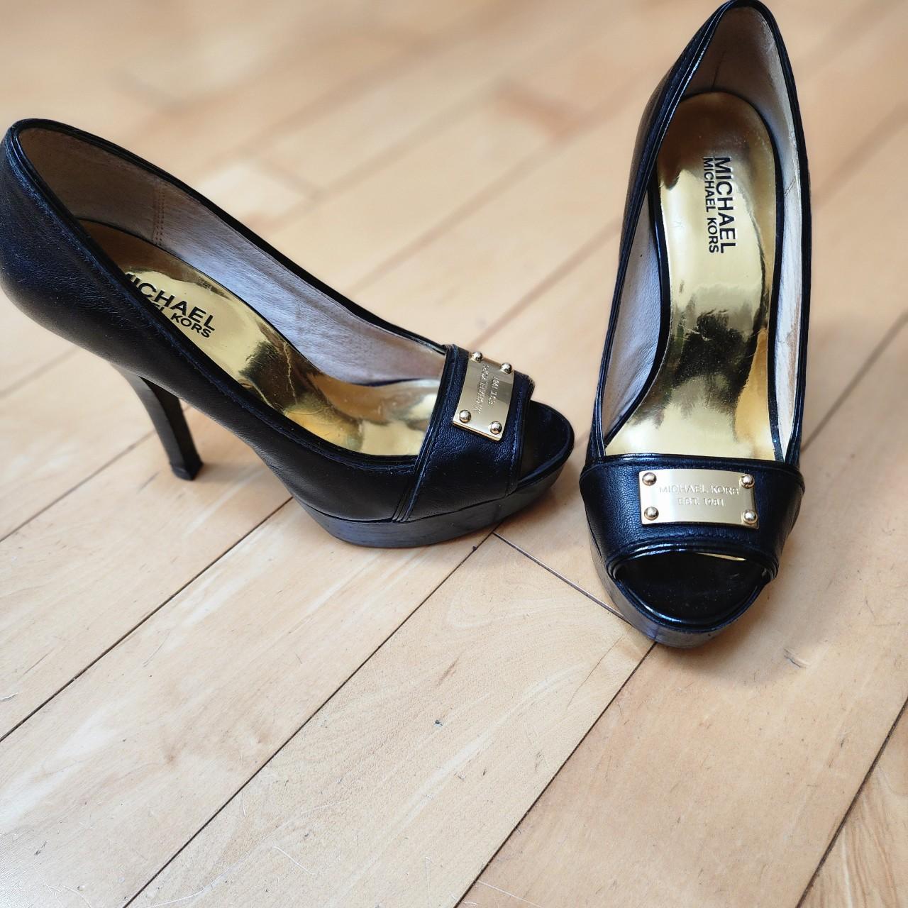 Michael Kors Est. 1981 Black Platform Pumps Peep... - Depop