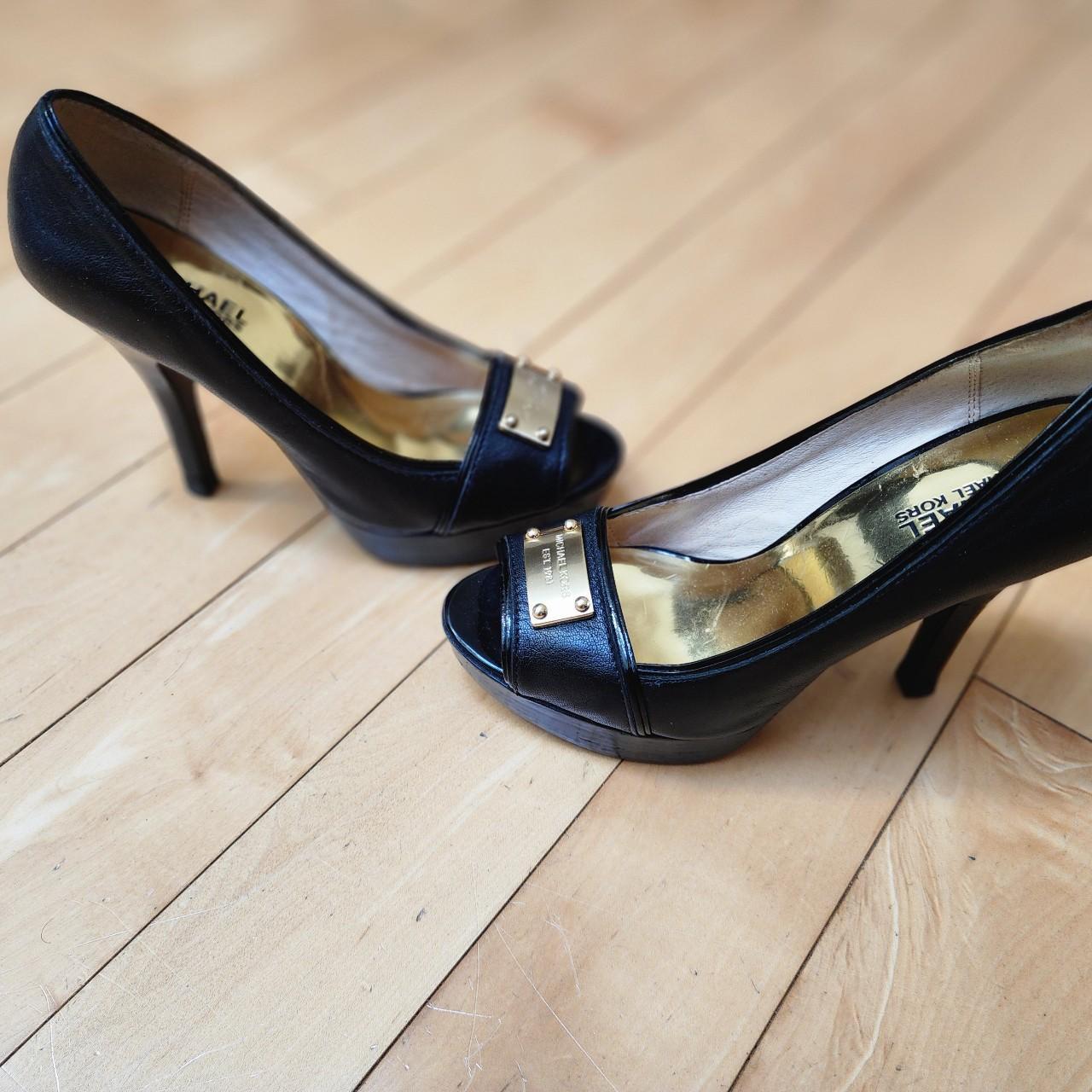 Michael Kors Est. 1981 Black Platform Pumps Peep... - Depop