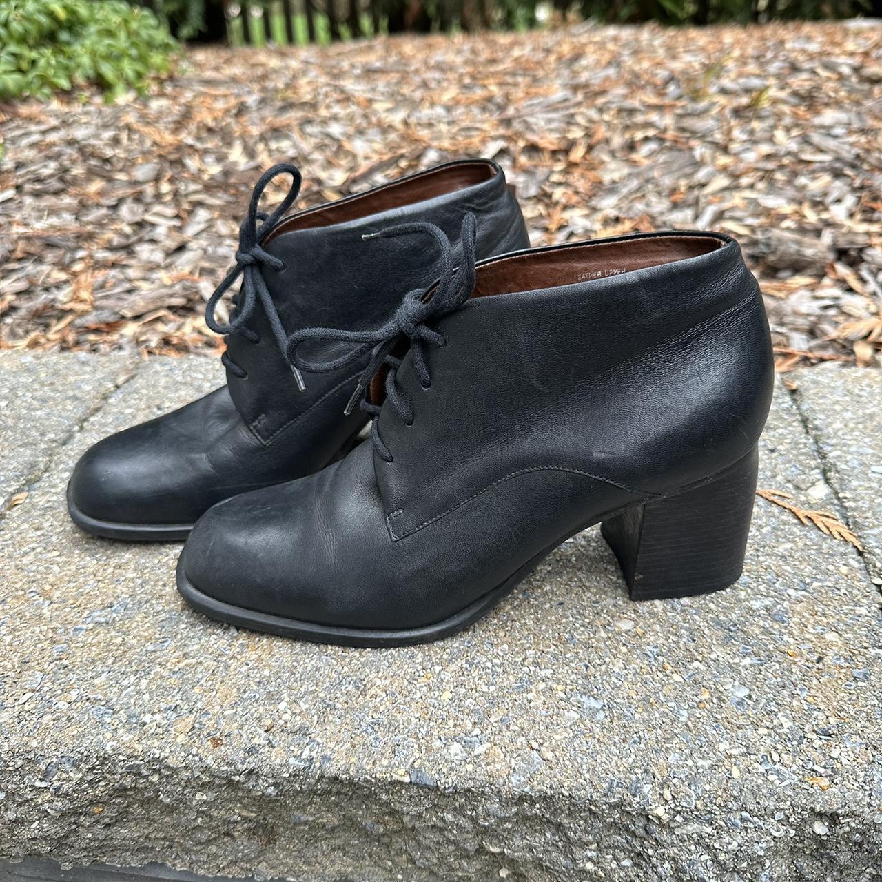 Vintage 90s Grunge Goth Lace Up Oxfords Absolutely Depop