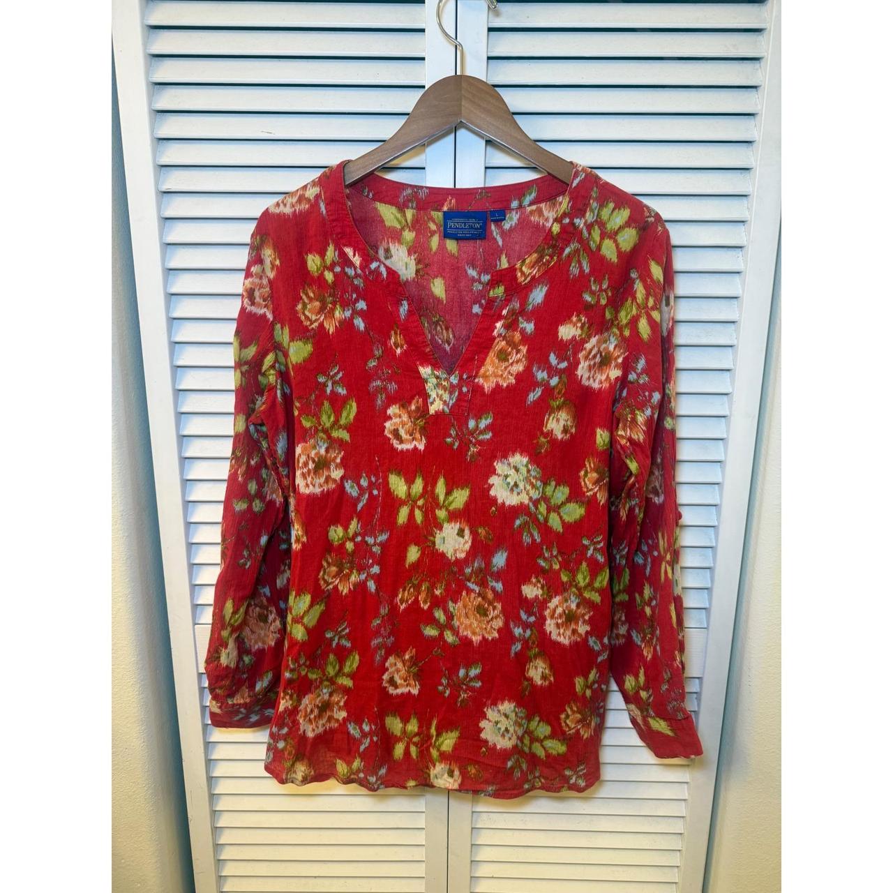 Pendleton Women's Blouse - Red/Multi - L – Pendle… - image 1
