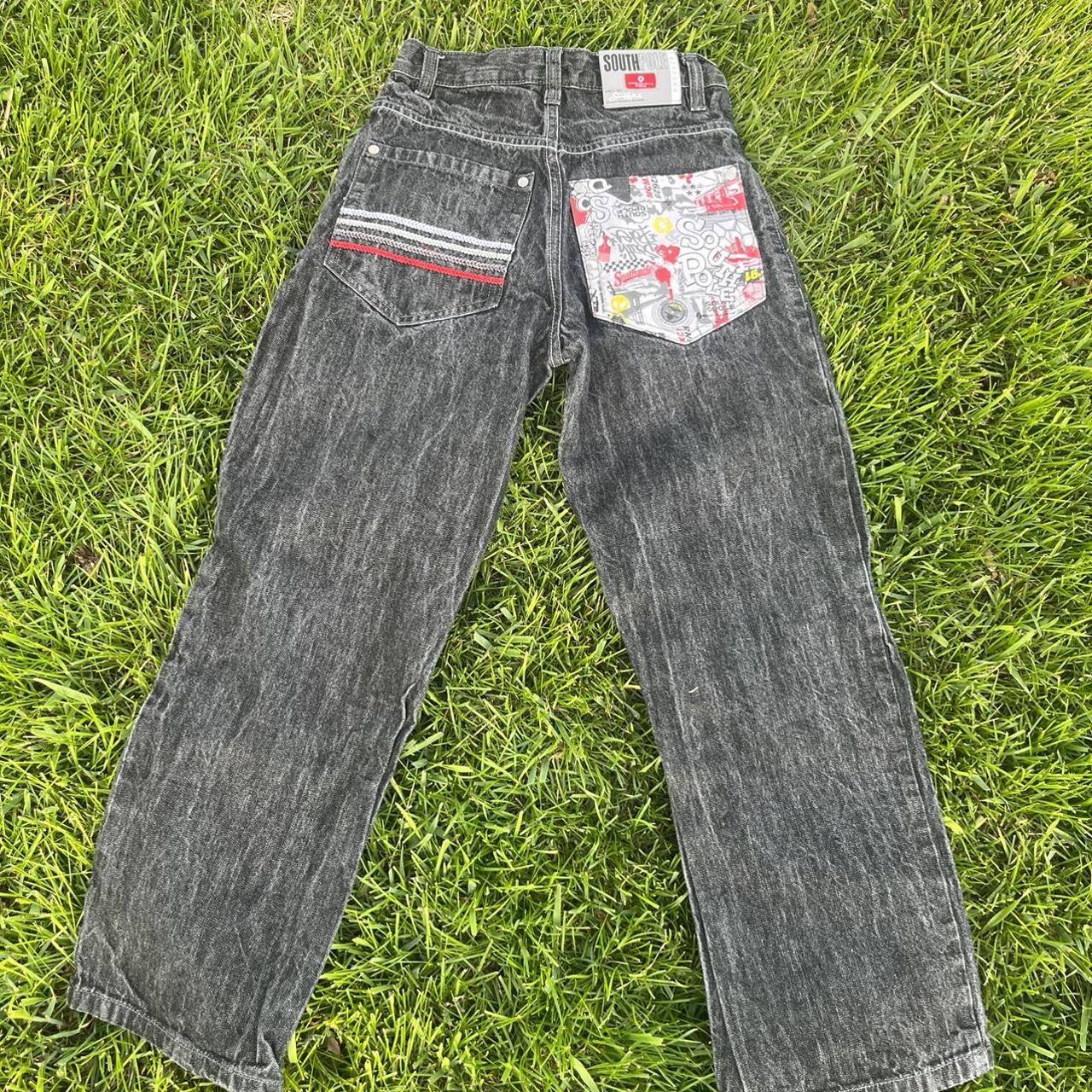 Southpole Men's Red and Black Jeans Depop