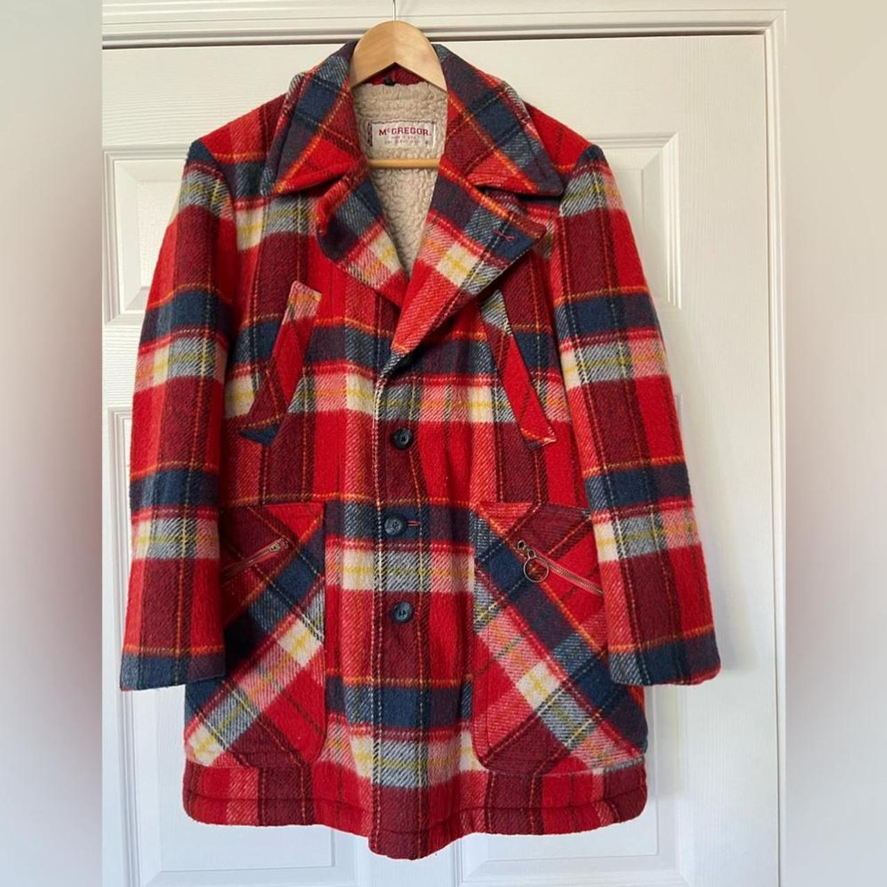 McGregor Vintage circa 1950's plaid wool and... - Depop