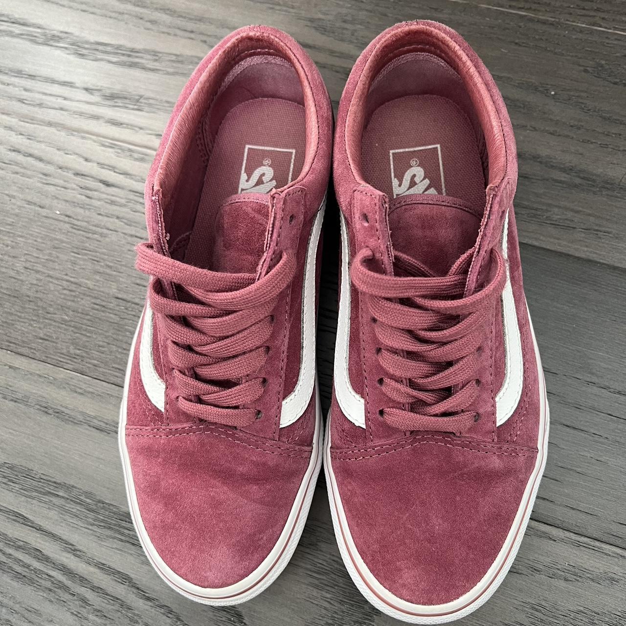 Vans Women's Burgundy Trainers | Depop