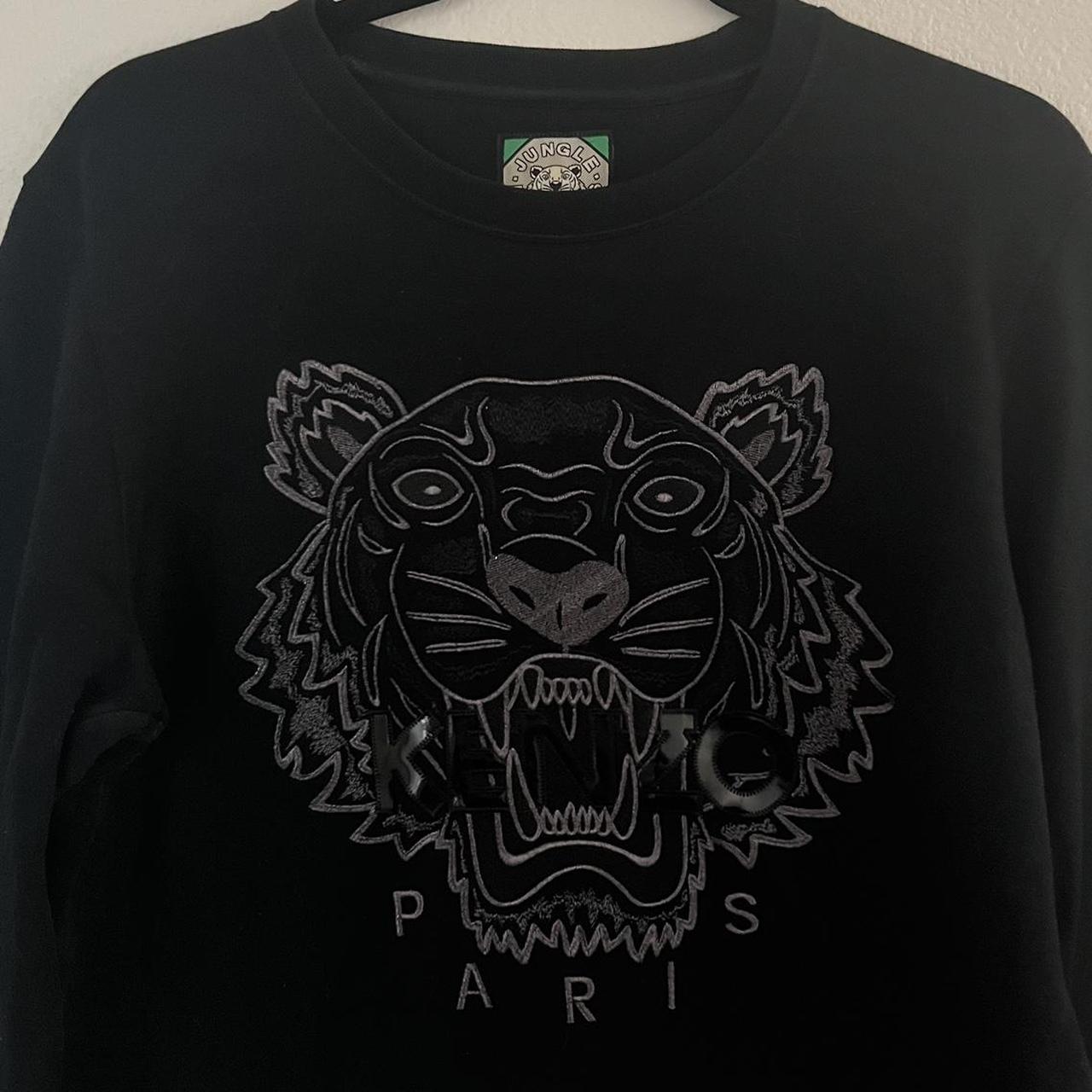 Authentic Kenzo Paris tiger sweater Embroidered... - Depop