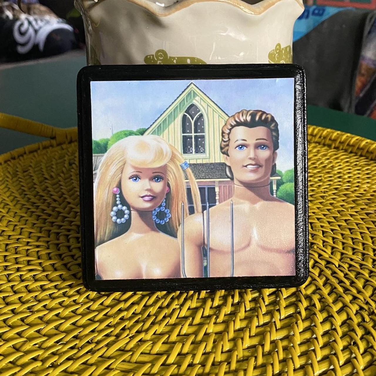 Barbie and Ken American Gothic Wall Art Handmade on... - Depop