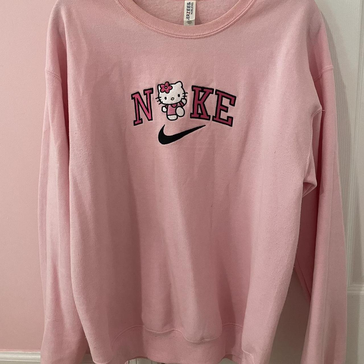 Pink Nike Hello Kitty Vintage Sweater Size M Kidcore... Depop