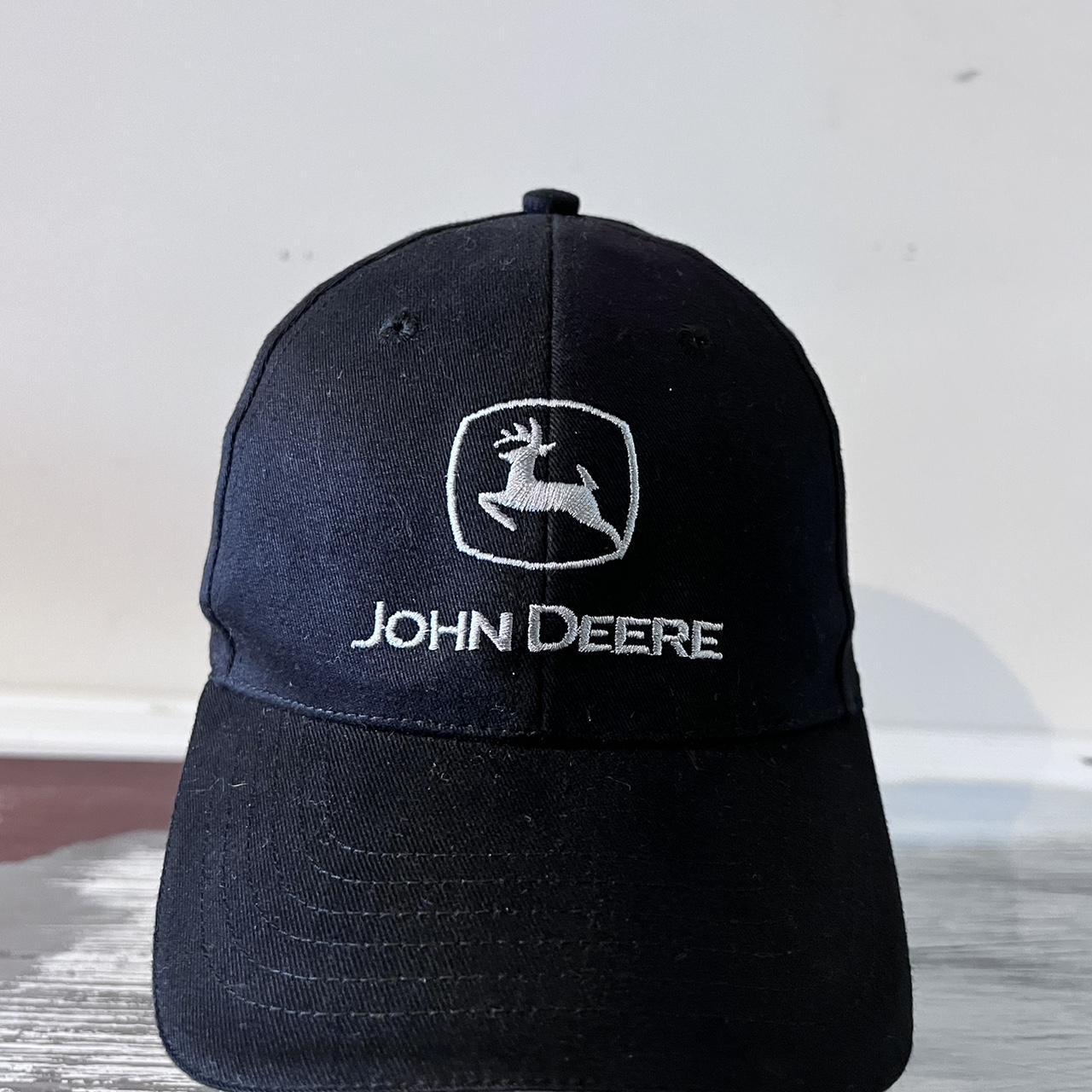 Black John Deere Low Profile Strapback Hat Cap... - Depop