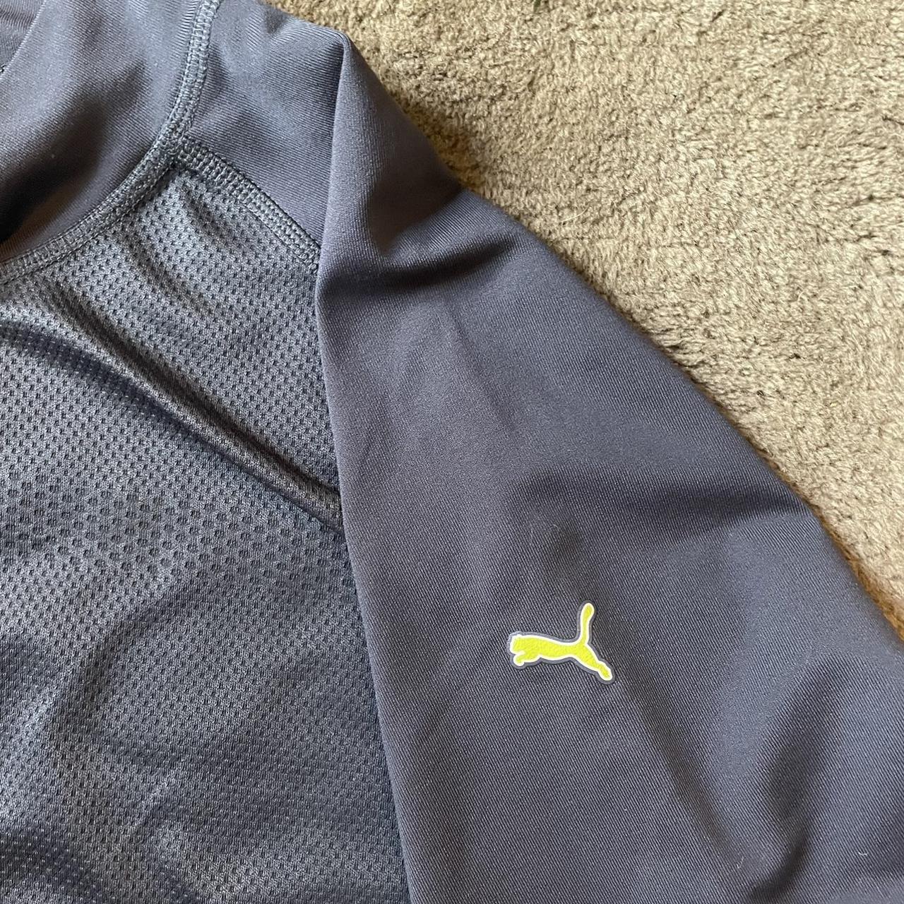 Men’s Puma golf dark grey mock neck t shirt Size XL Depop