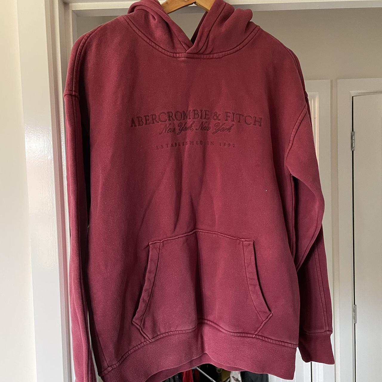 Abercrombie And Fitch Women S Red Hoodie Depop