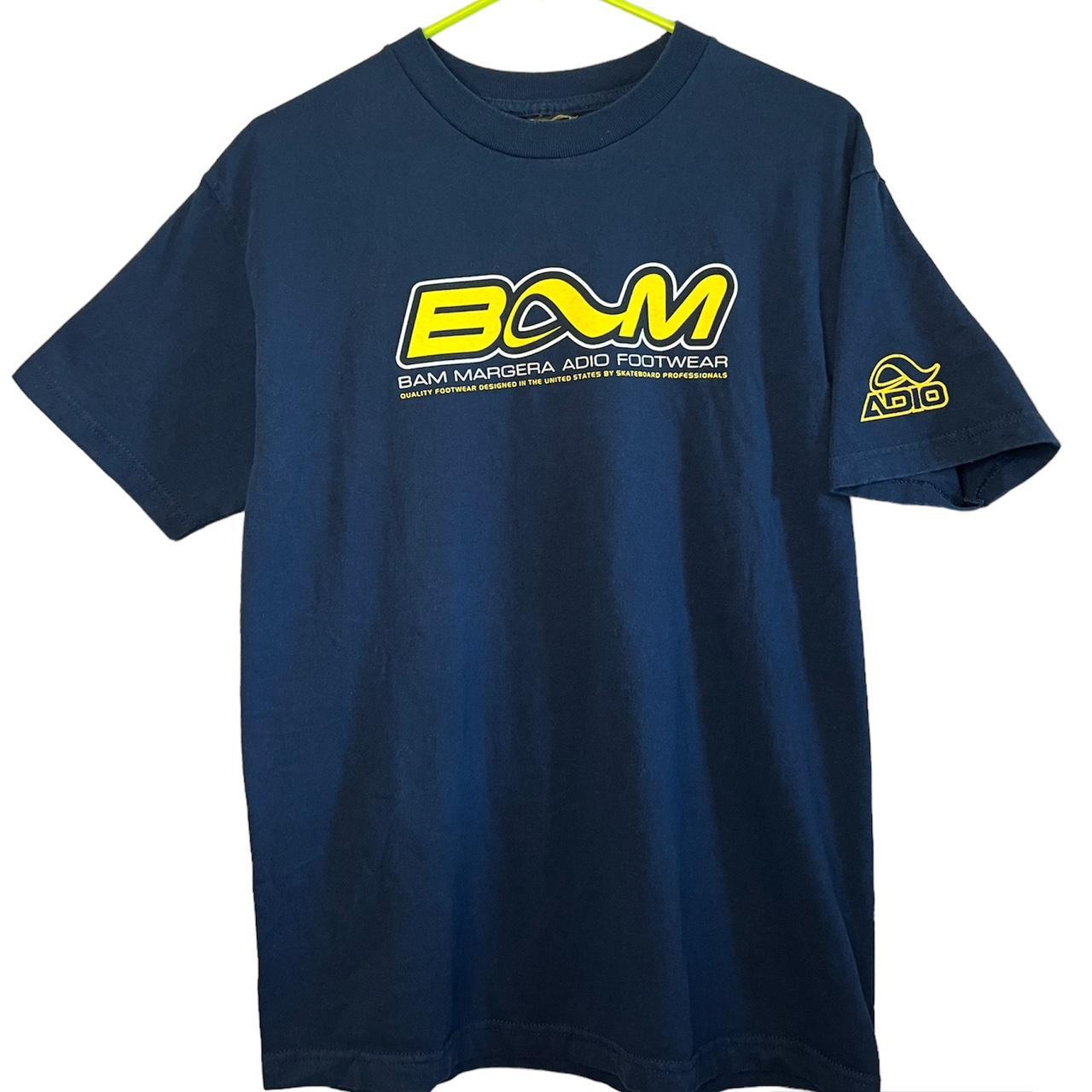 BAM Men's Navy and Yellow T-shirt