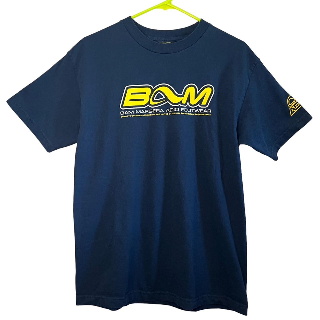 BAM Men's Navy and Yellow T-shirt (2)