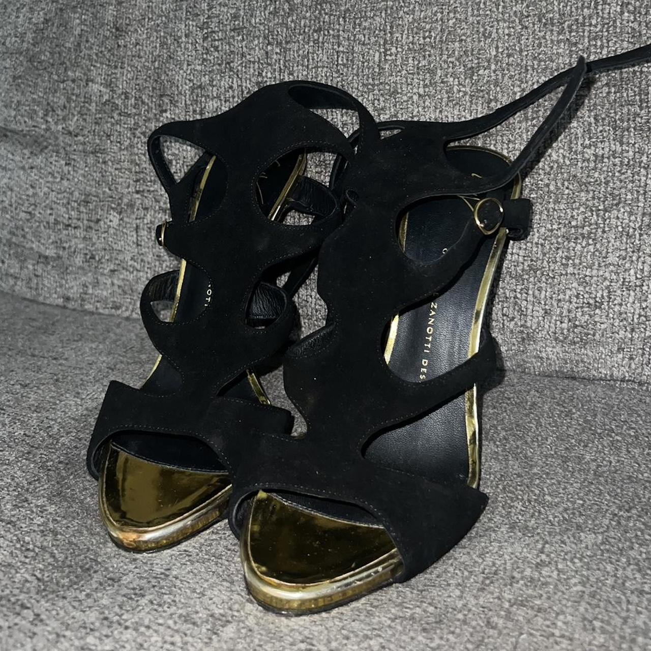 Black and shop gold giuseppe heels