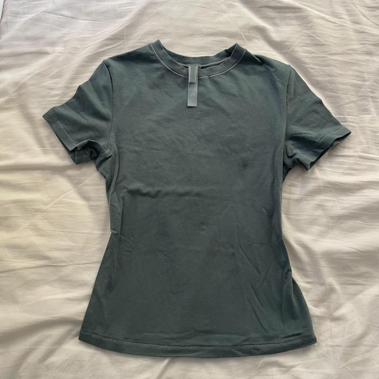 SKIMS cotton jersey T-Shirt - KYANITE colourway -... - Depop