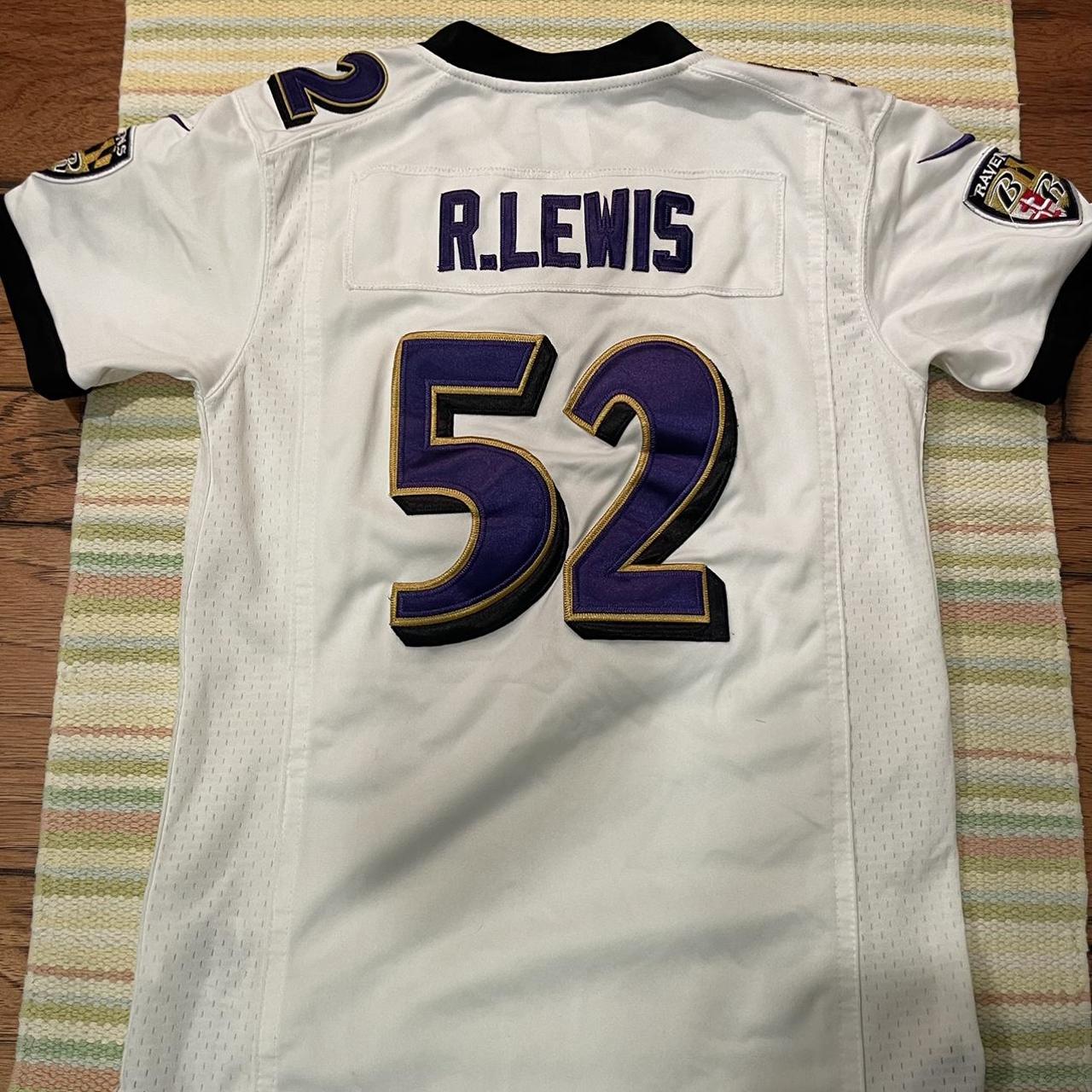 Ray Lewis Baltimore Ravens White Football Jersey - Depop