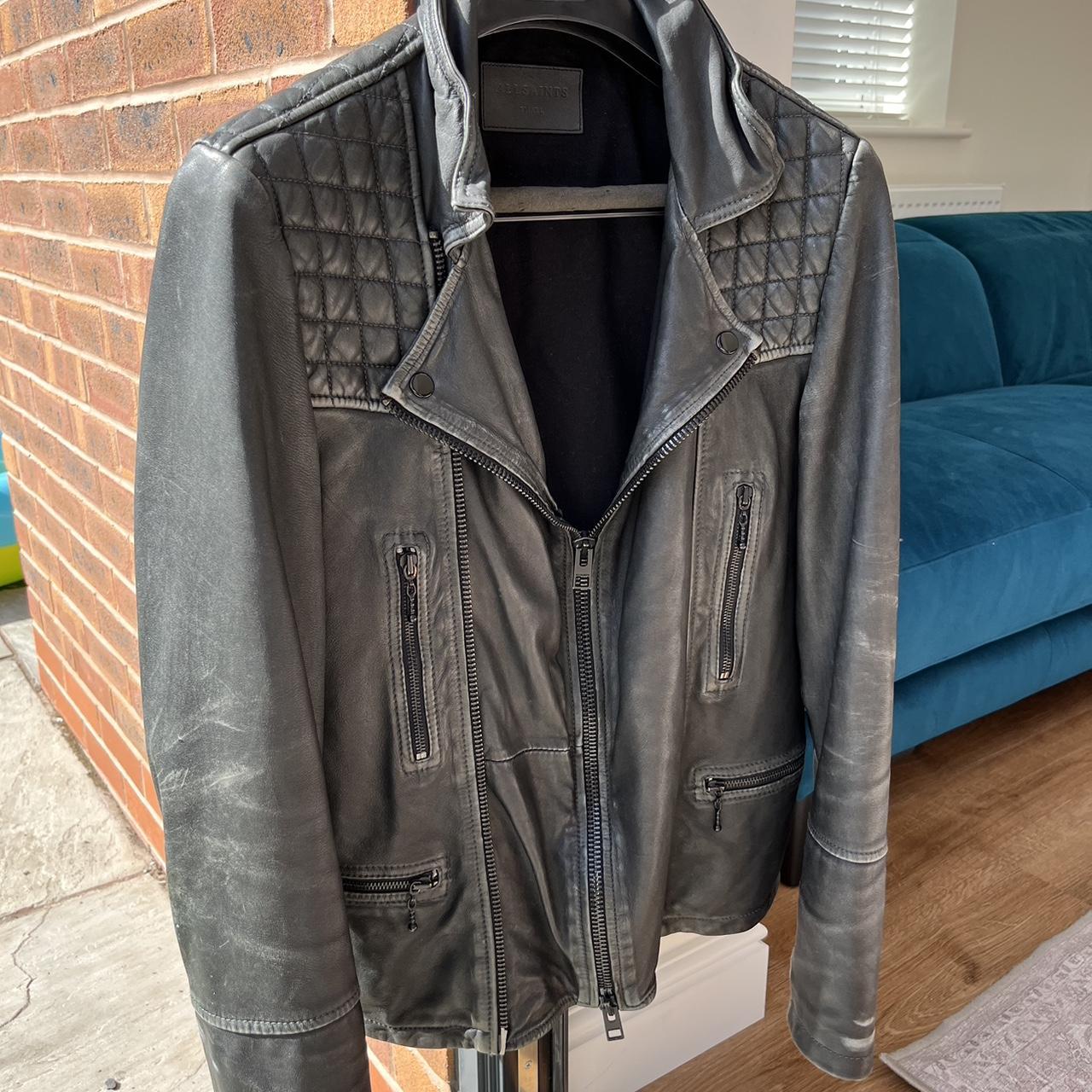 AllSaints Leather Jacket Size S Depop