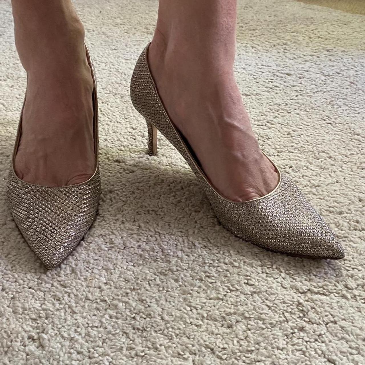 Nine West Mailin Pumps Nine West Mailin Gold Glitter Pumps With 7cm