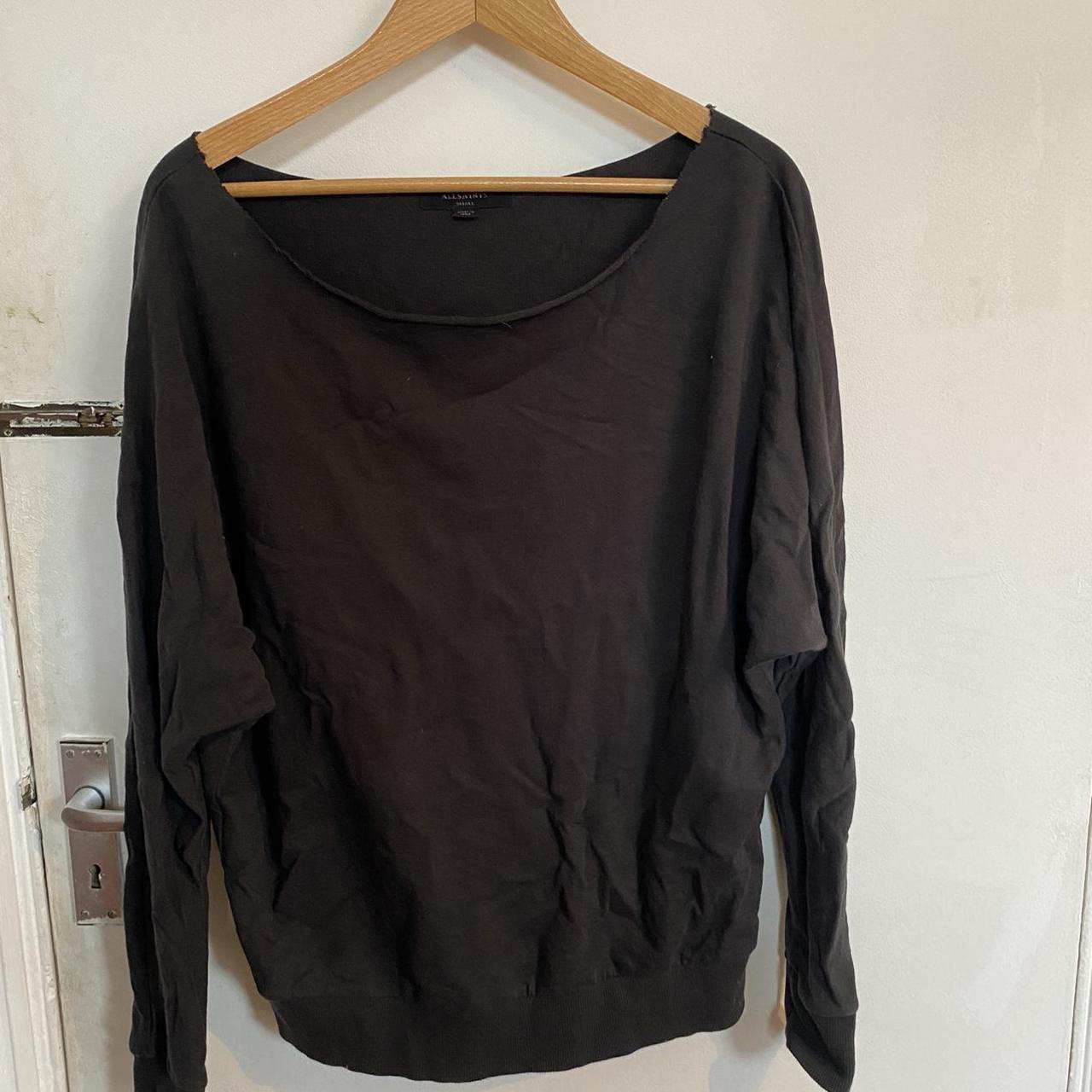 ALL SAINTS OVERSIZED BLACK JUMPER SIZE SMALL - Depop