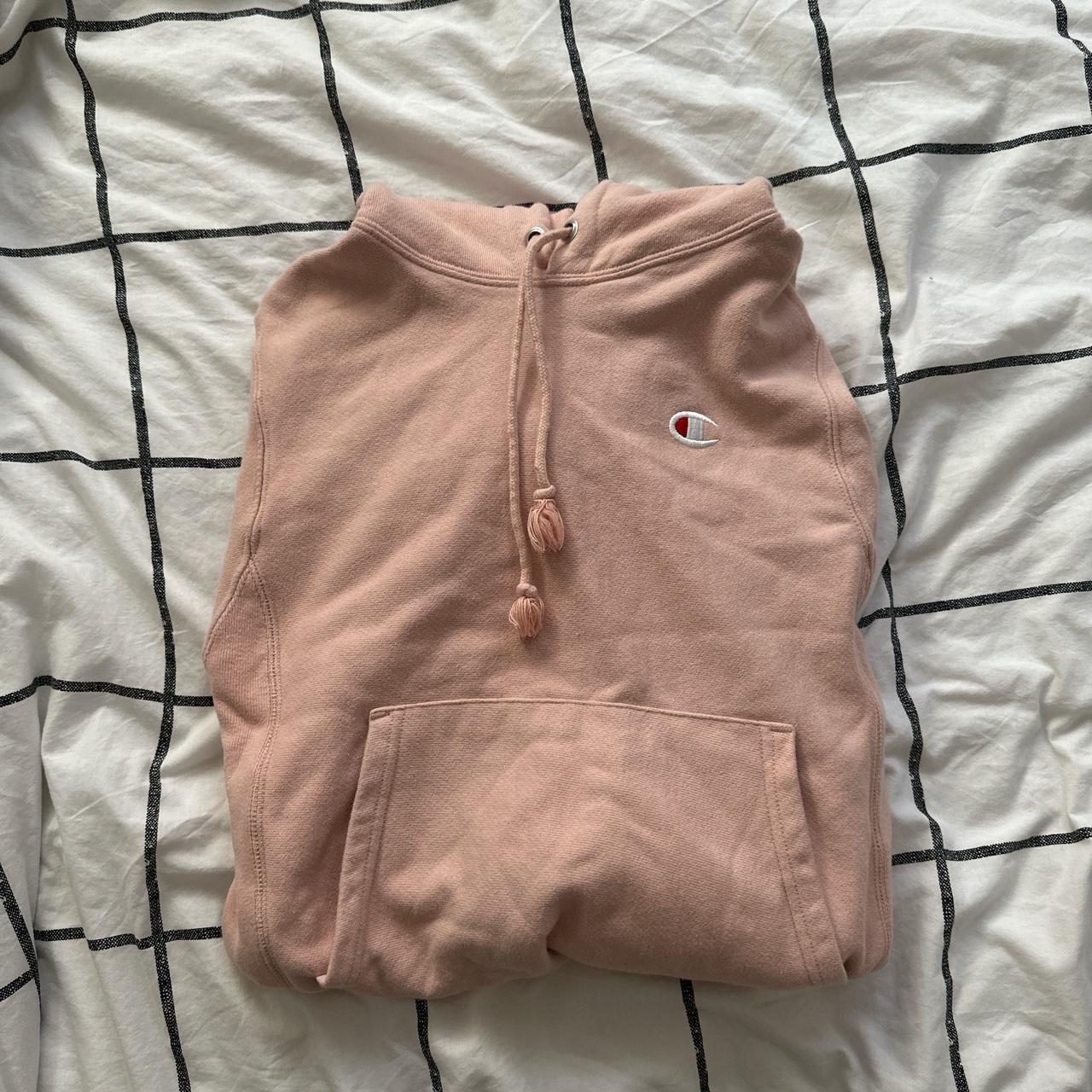 Champion Classic Logo patch hoodie Size XS blushing