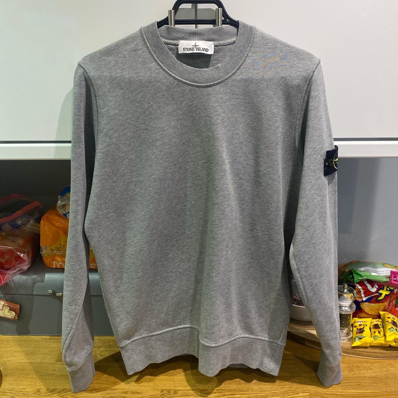 Stone island clearance sweatshirt grey mens