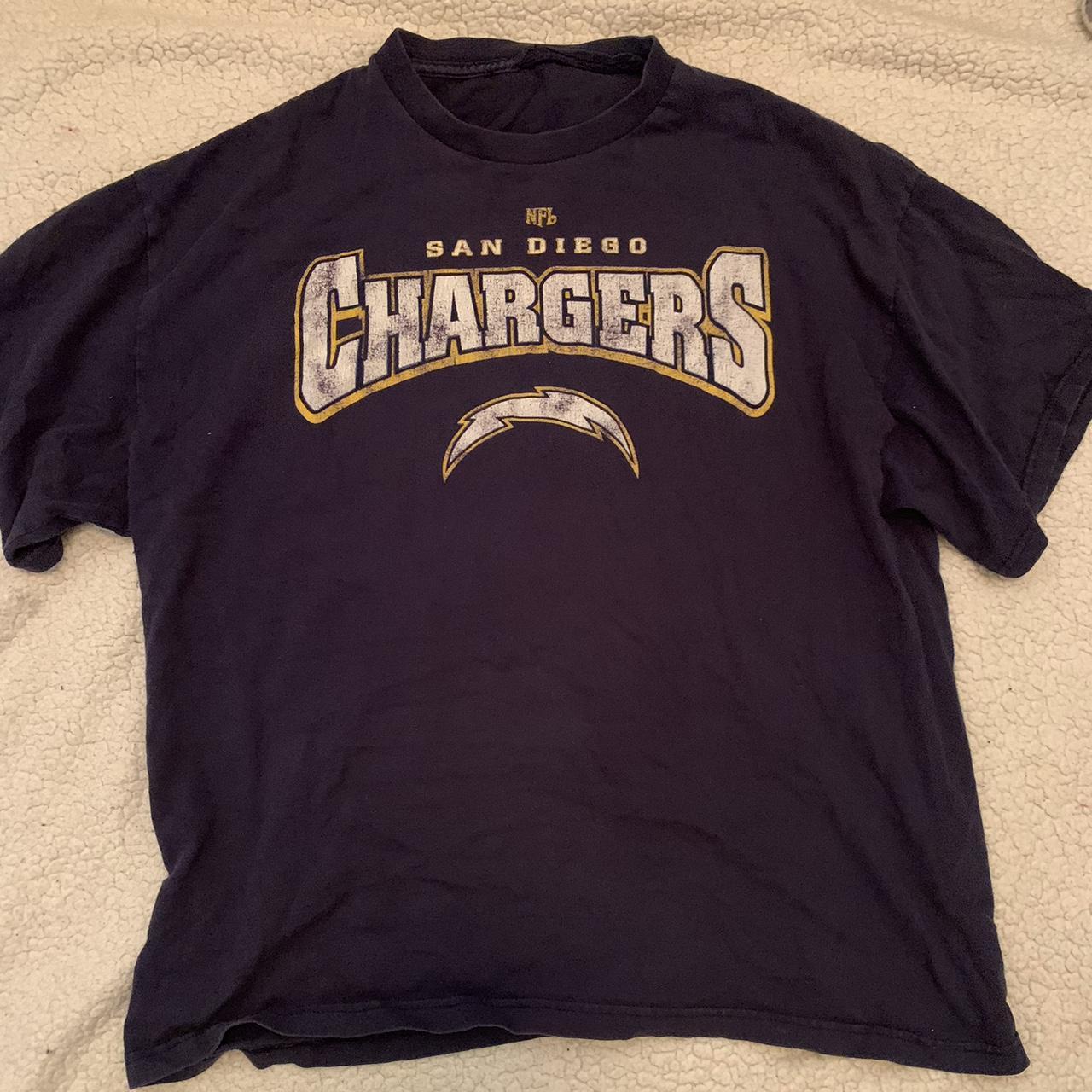 Vintage 90's Russell San Diego Chargers NFL tshirt - Depop